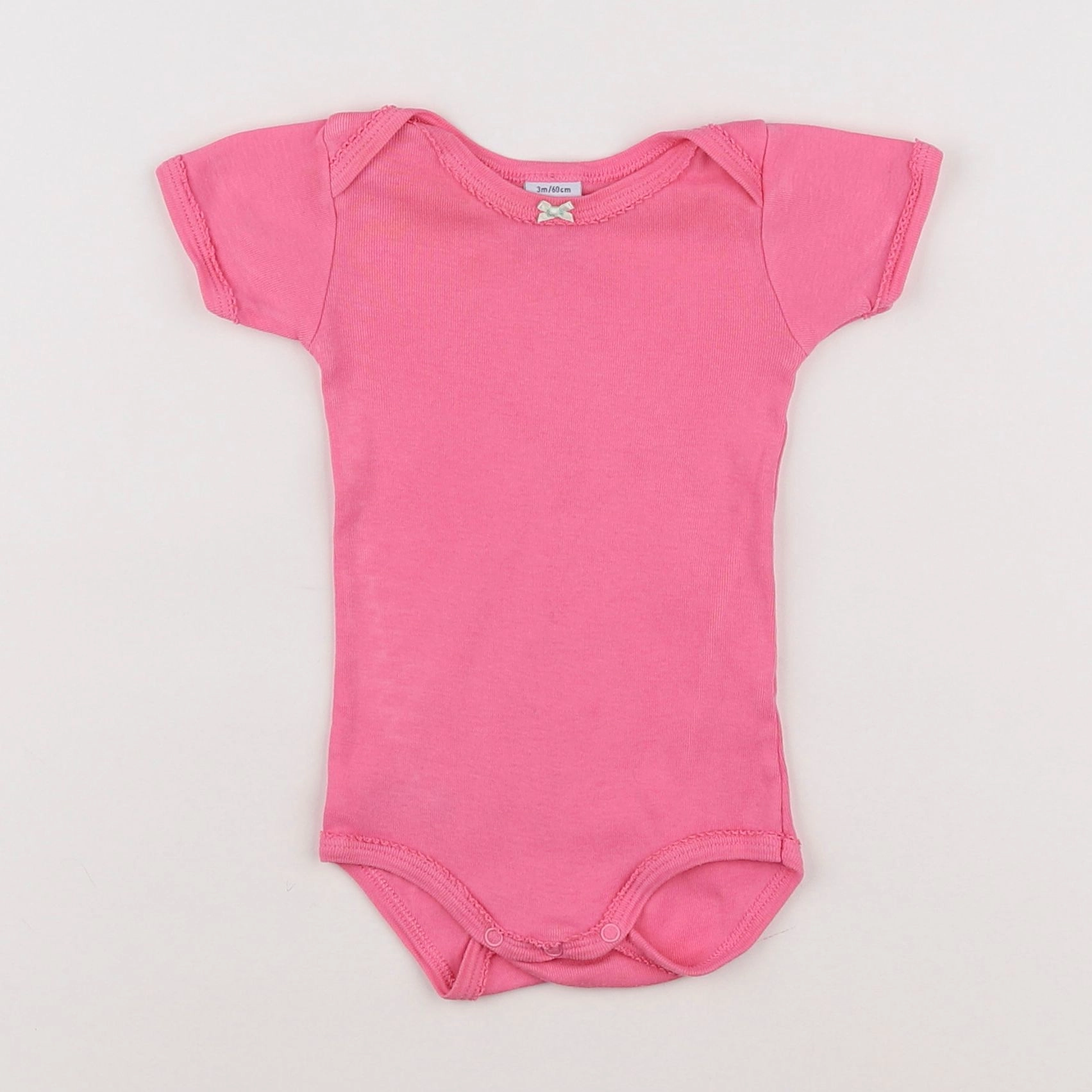 Petit Bateau - body rose - 3 mois