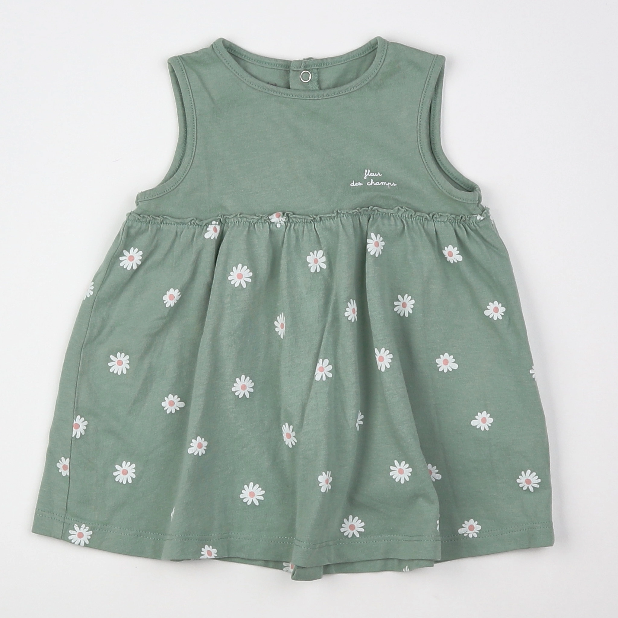 Vertbaudet - robe vert - 3 mois