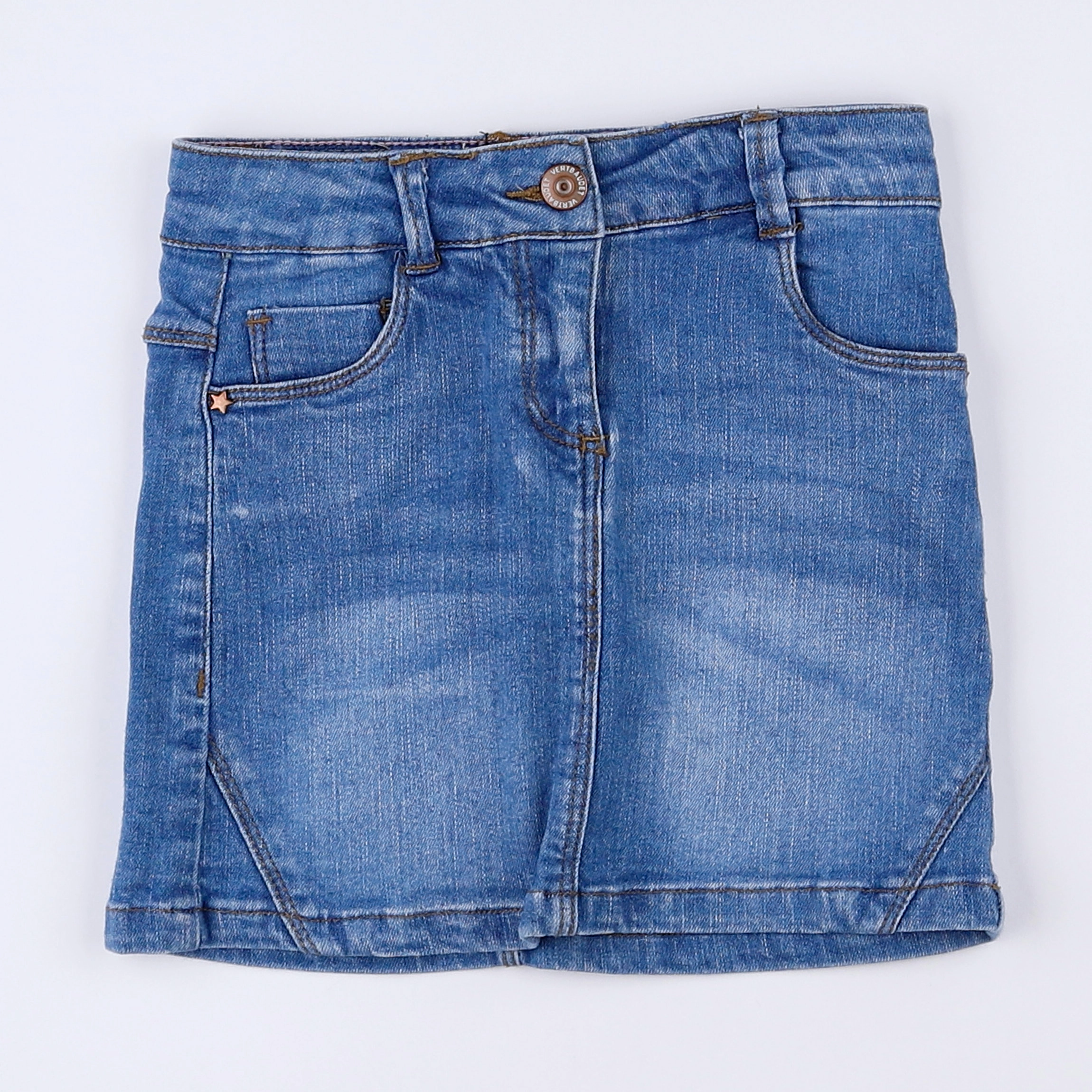 Vertbaudet - jupe bleu - 6 ans