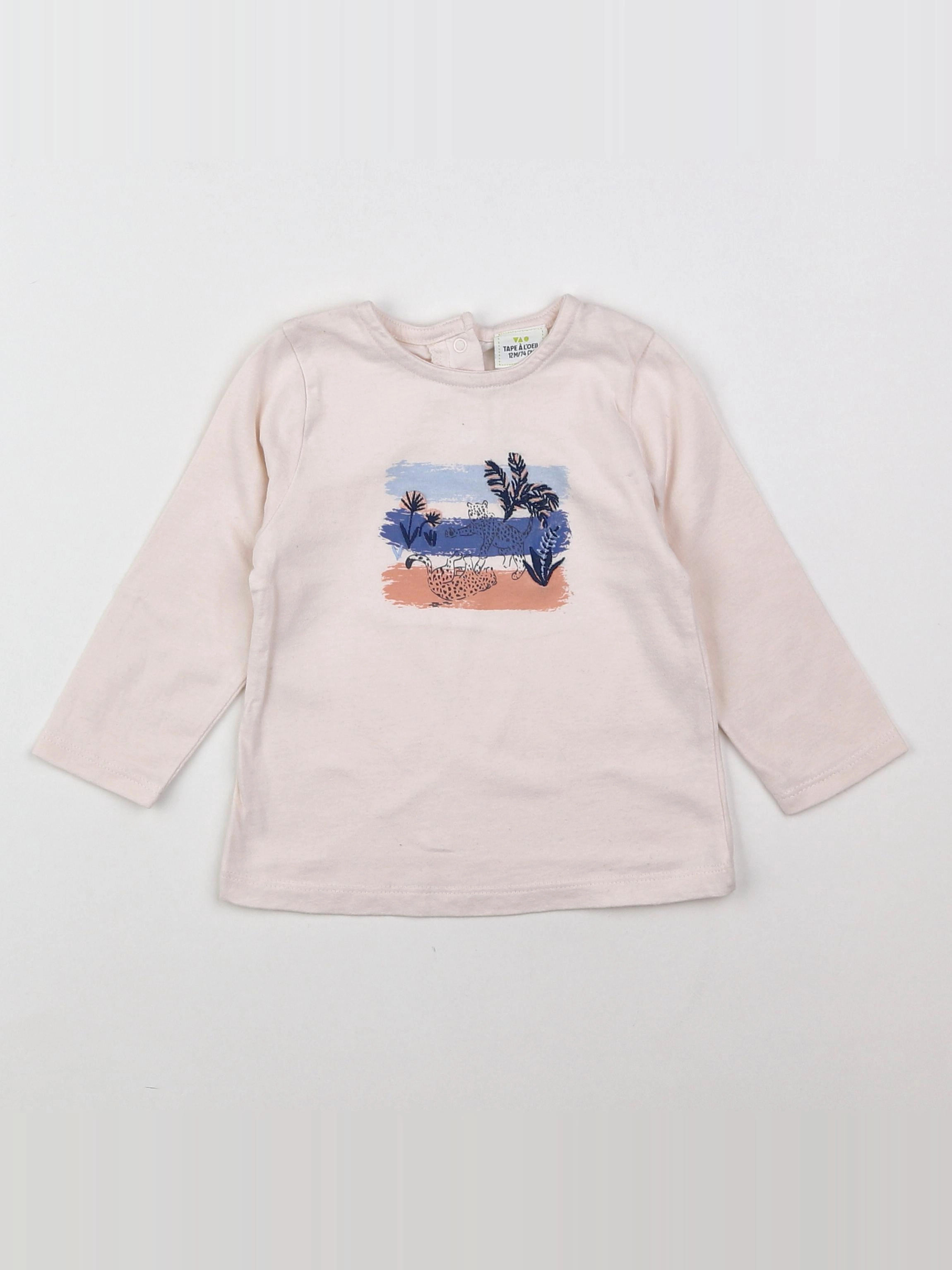 Tape à l'oeil - tee-shirt rose - 12 mois