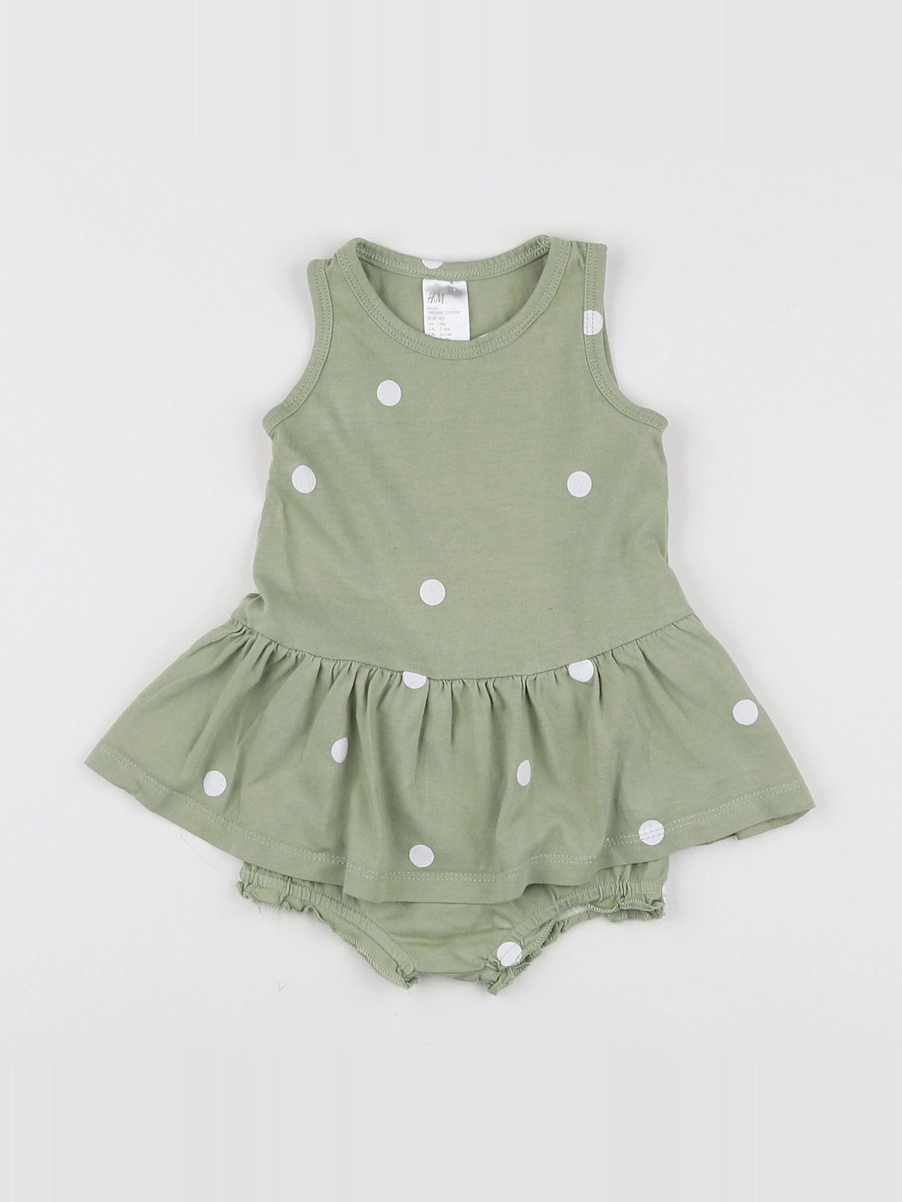 H&M - robe vert - 3/6 mois