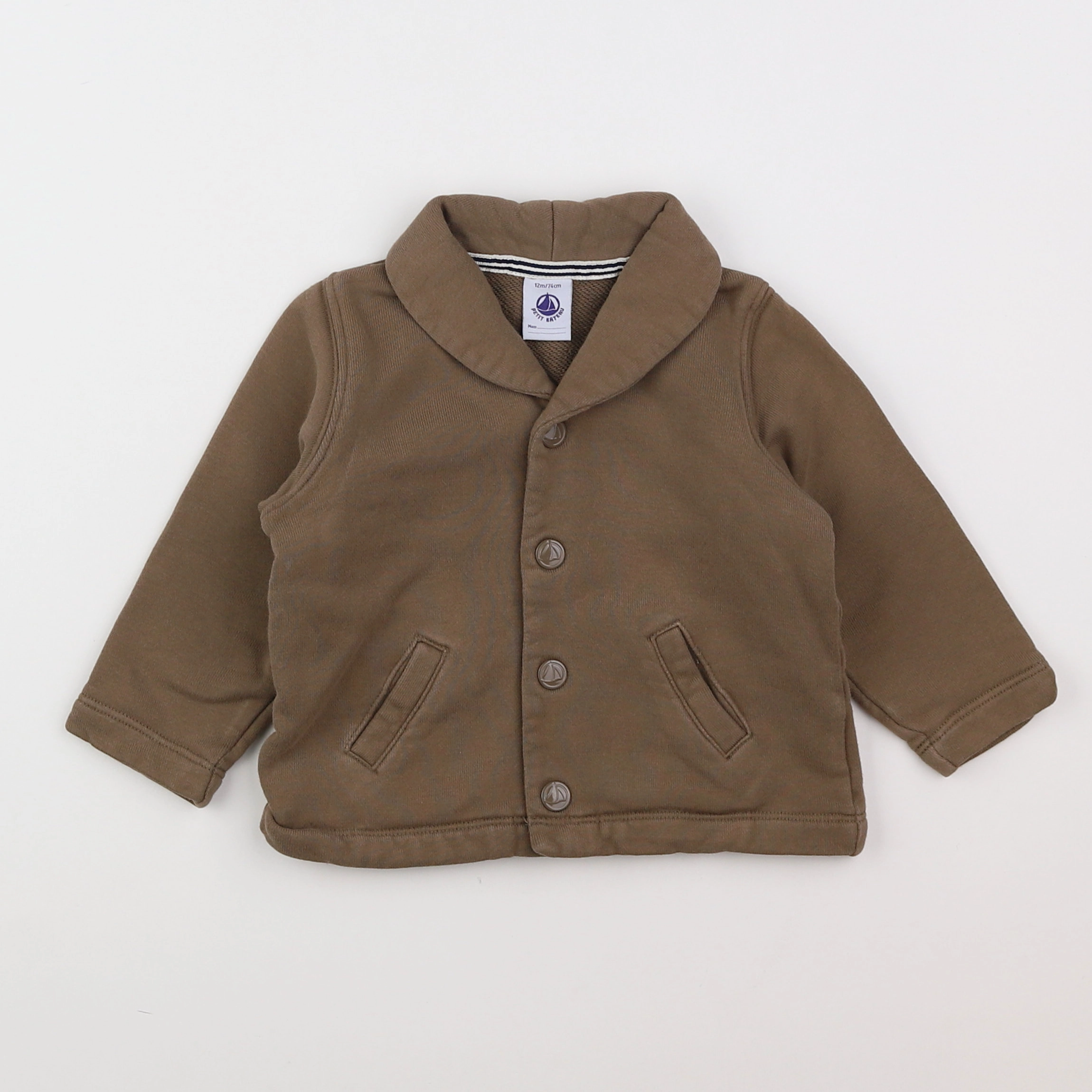 Petit Bateau - veste vert - 12 mois