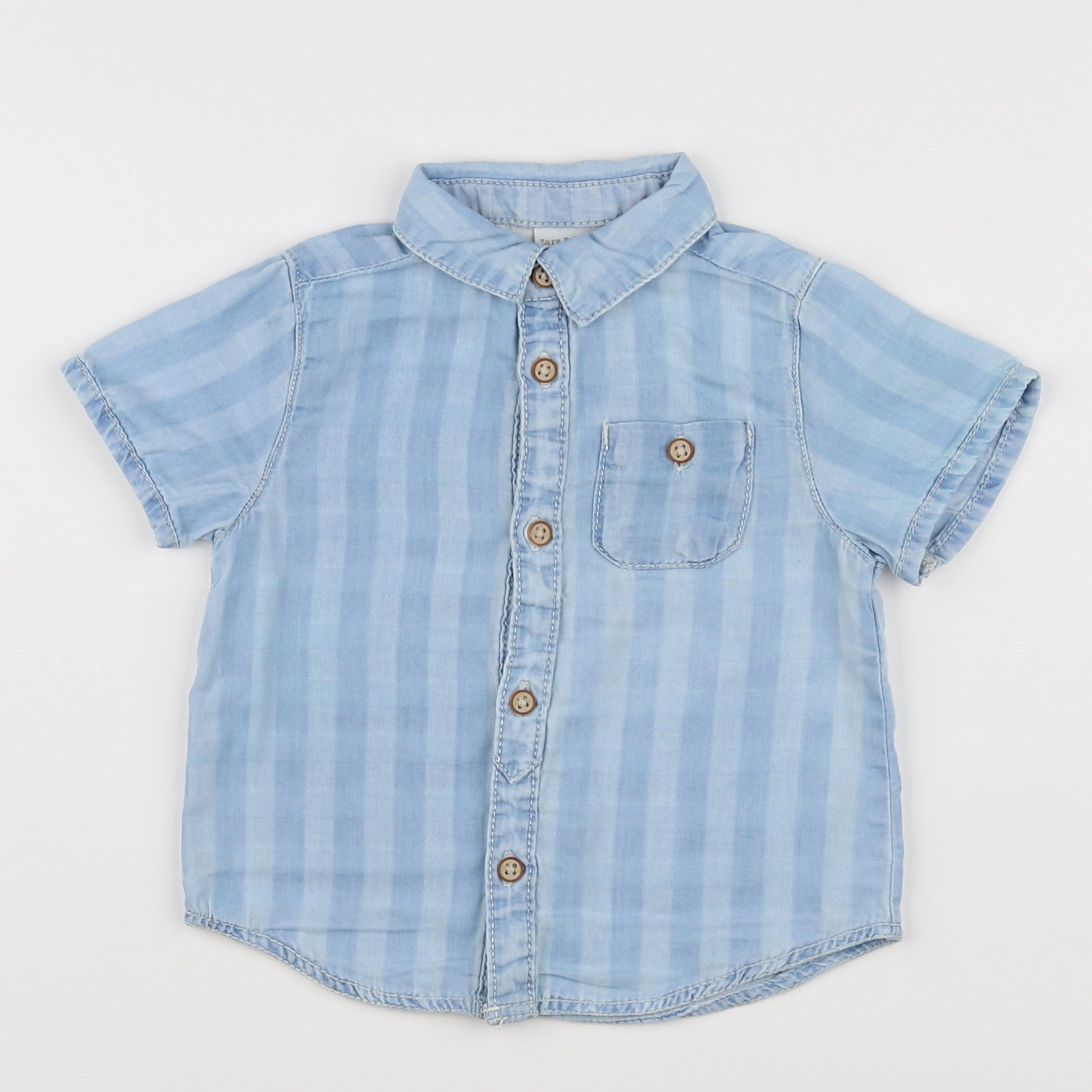 Zara - chemise bleu - 6/9 mois