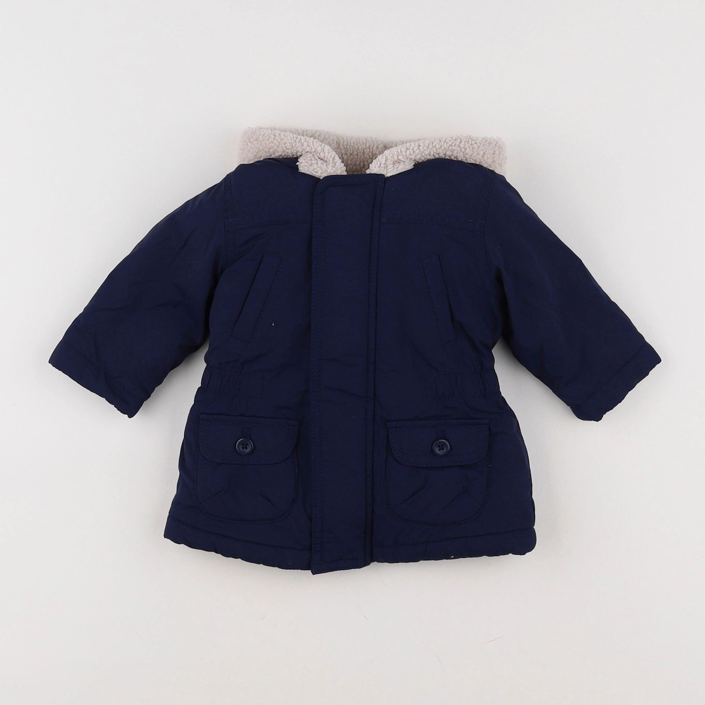 Benetton - parka bleu - 3/6 mois