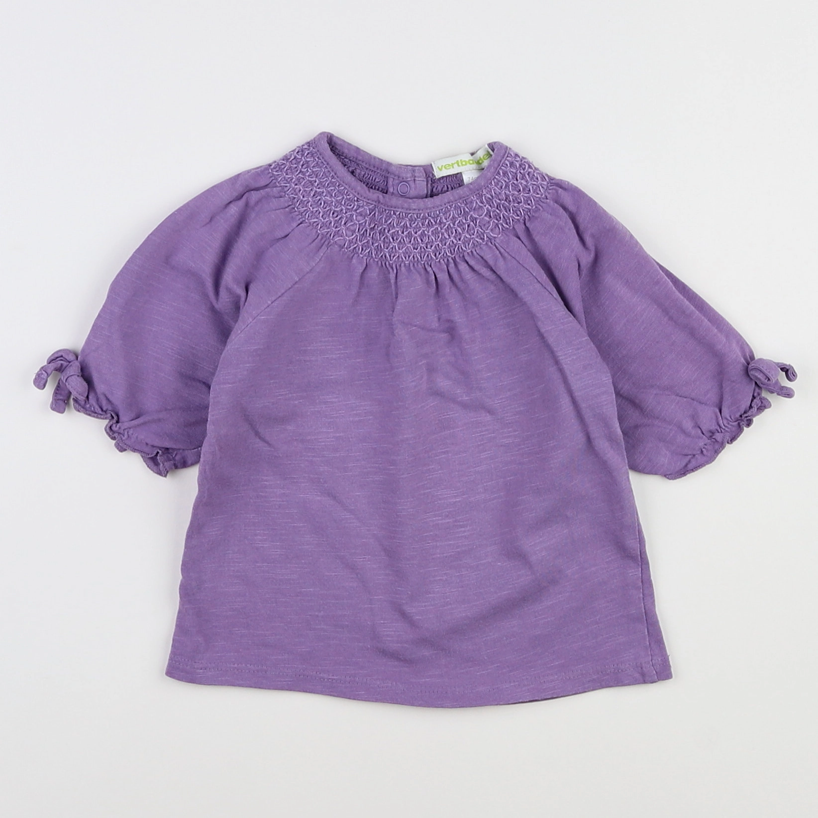 Vertbaudet - tee-shirt violet - 12 mois