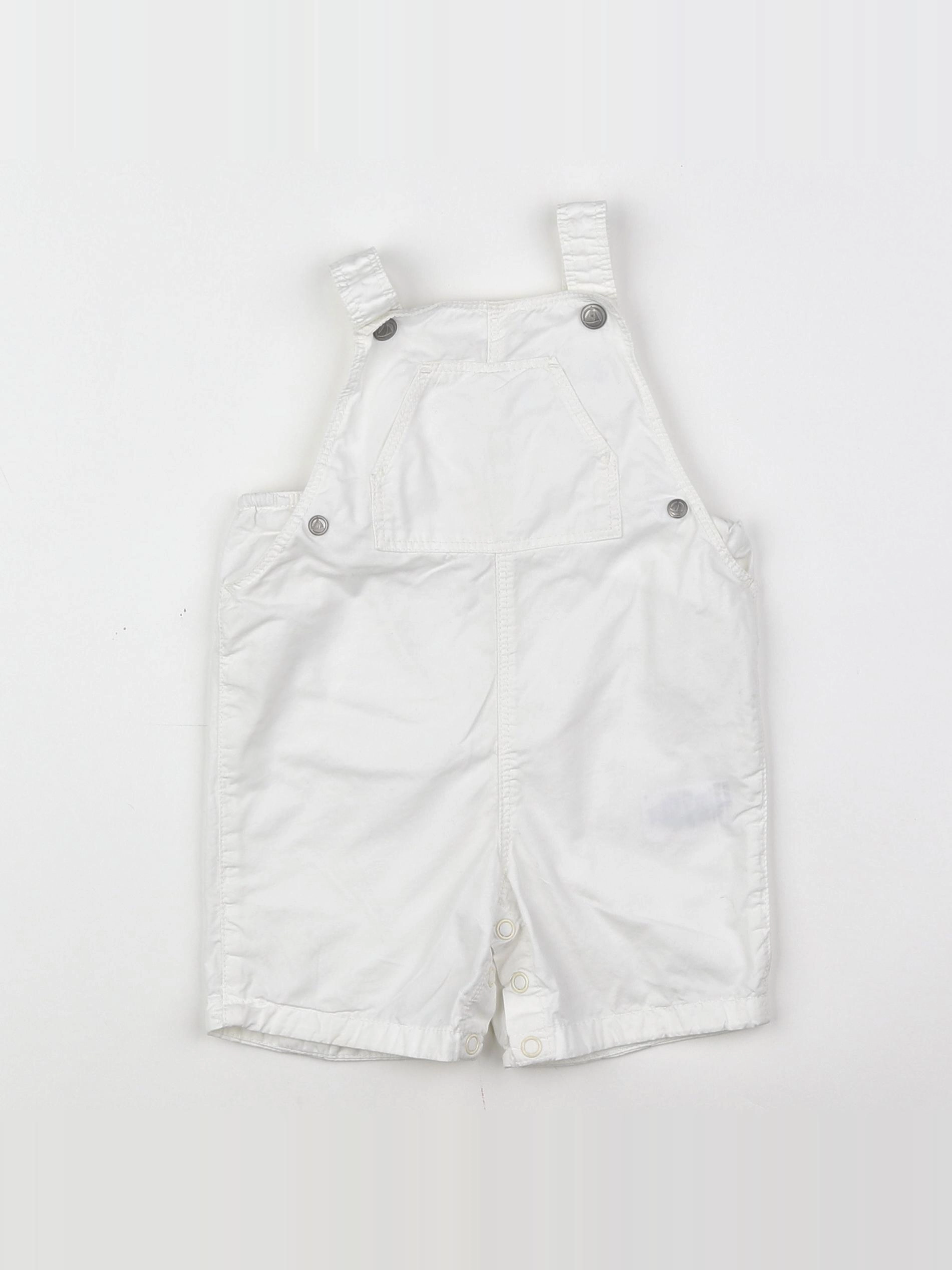 Petit Bateau - salopette blanc - 12 mois