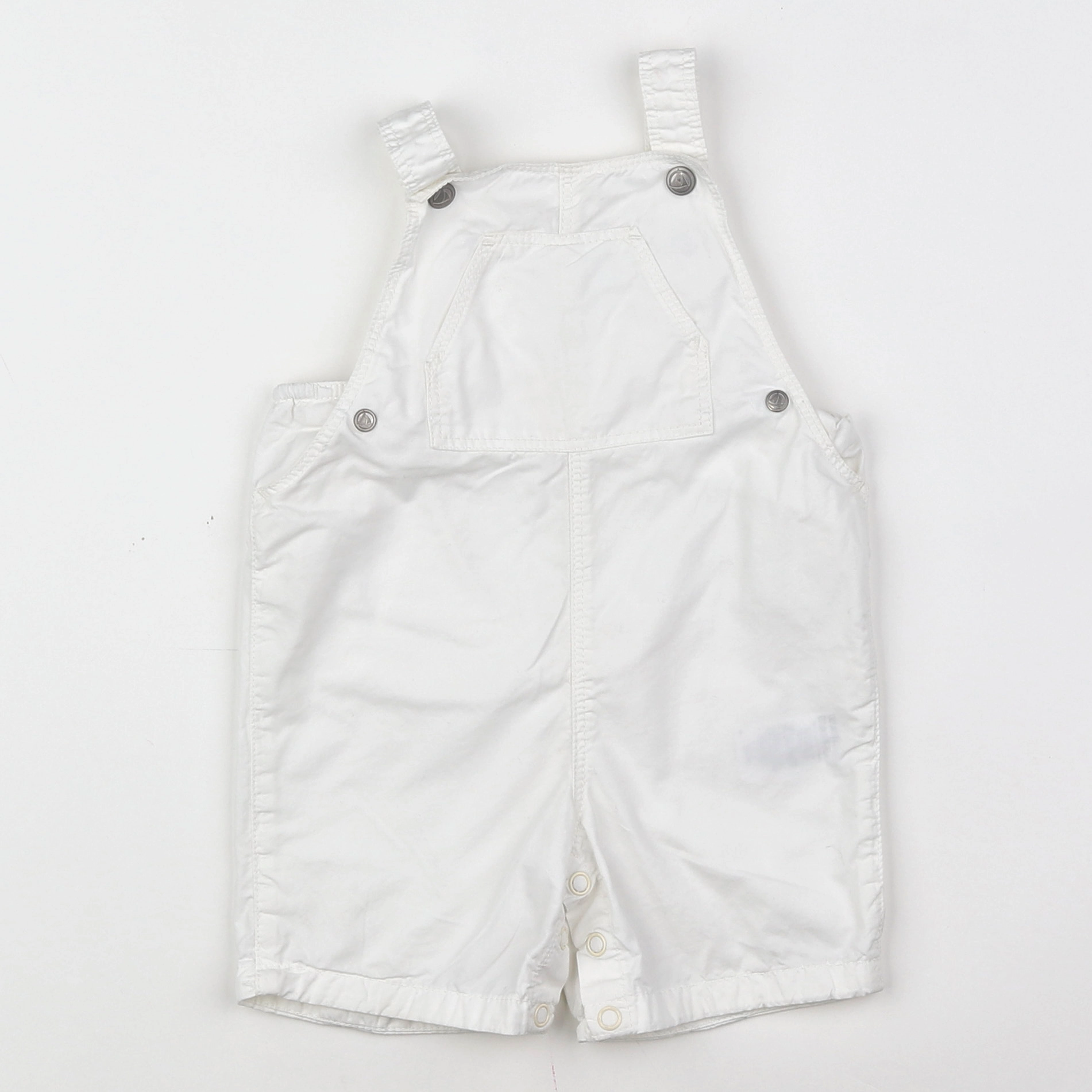 Petit Bateau - salopette blanc - 12 mois