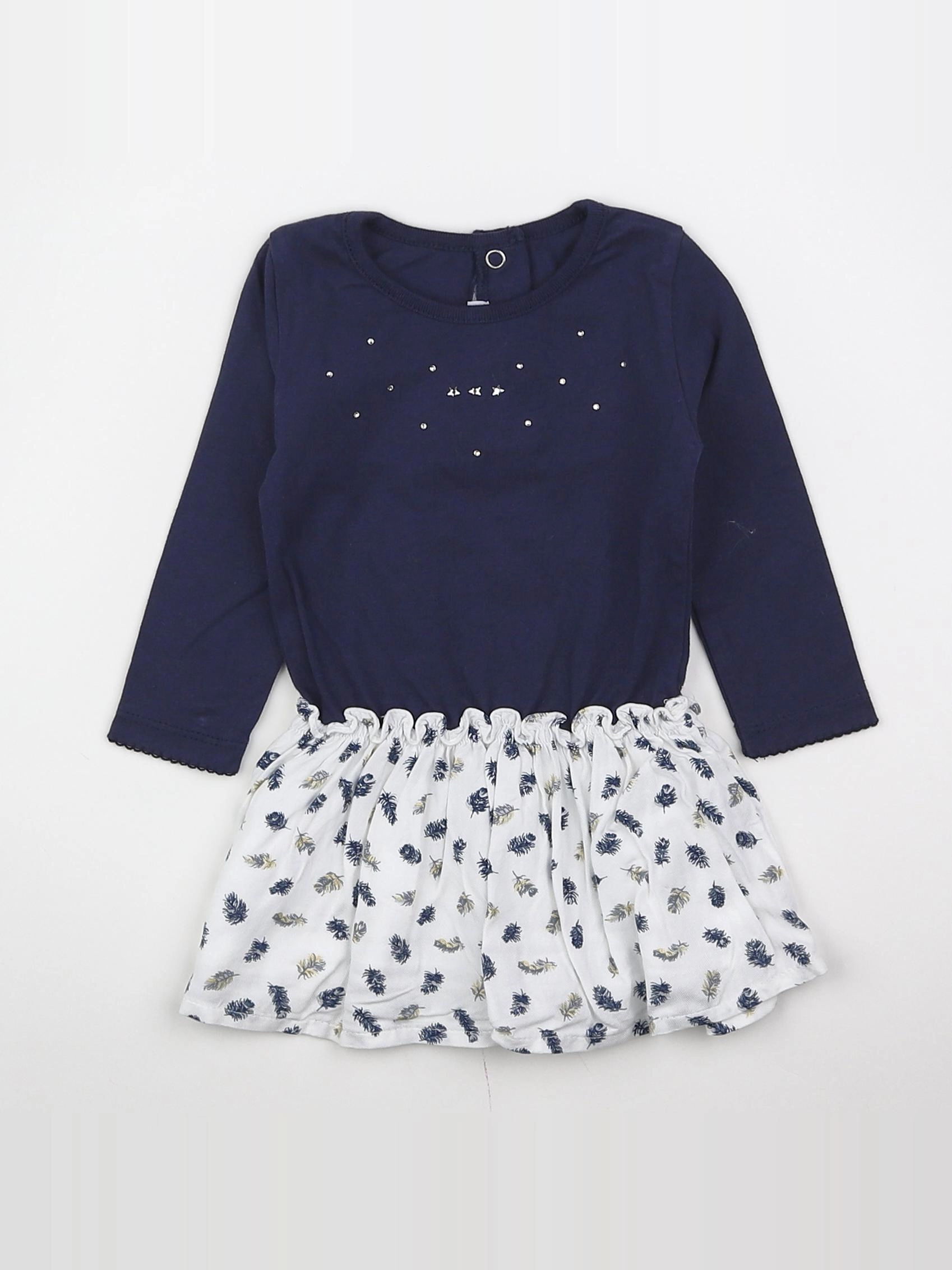 Absorba - robe bleu, blanc - 9 mois