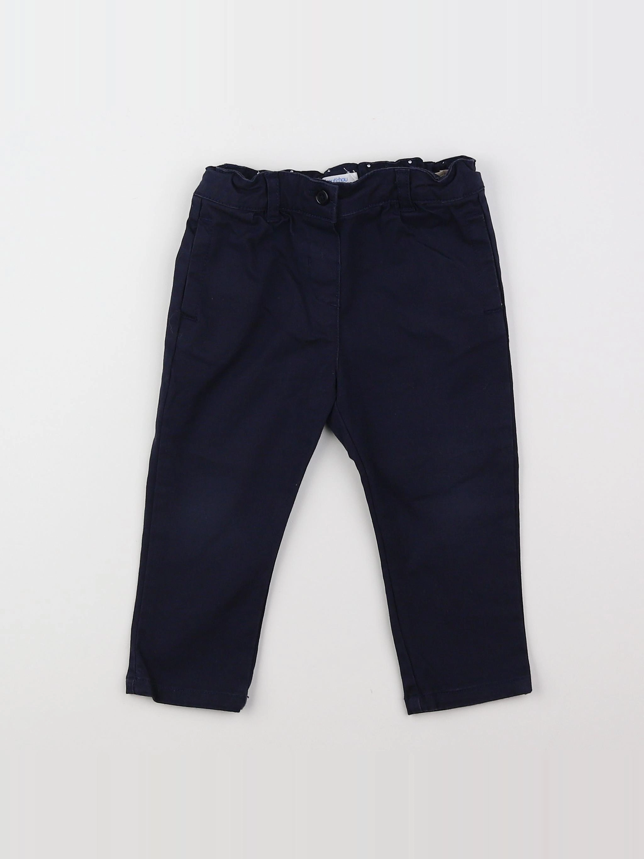 Boutchou - pantalon bleu - 12 mois