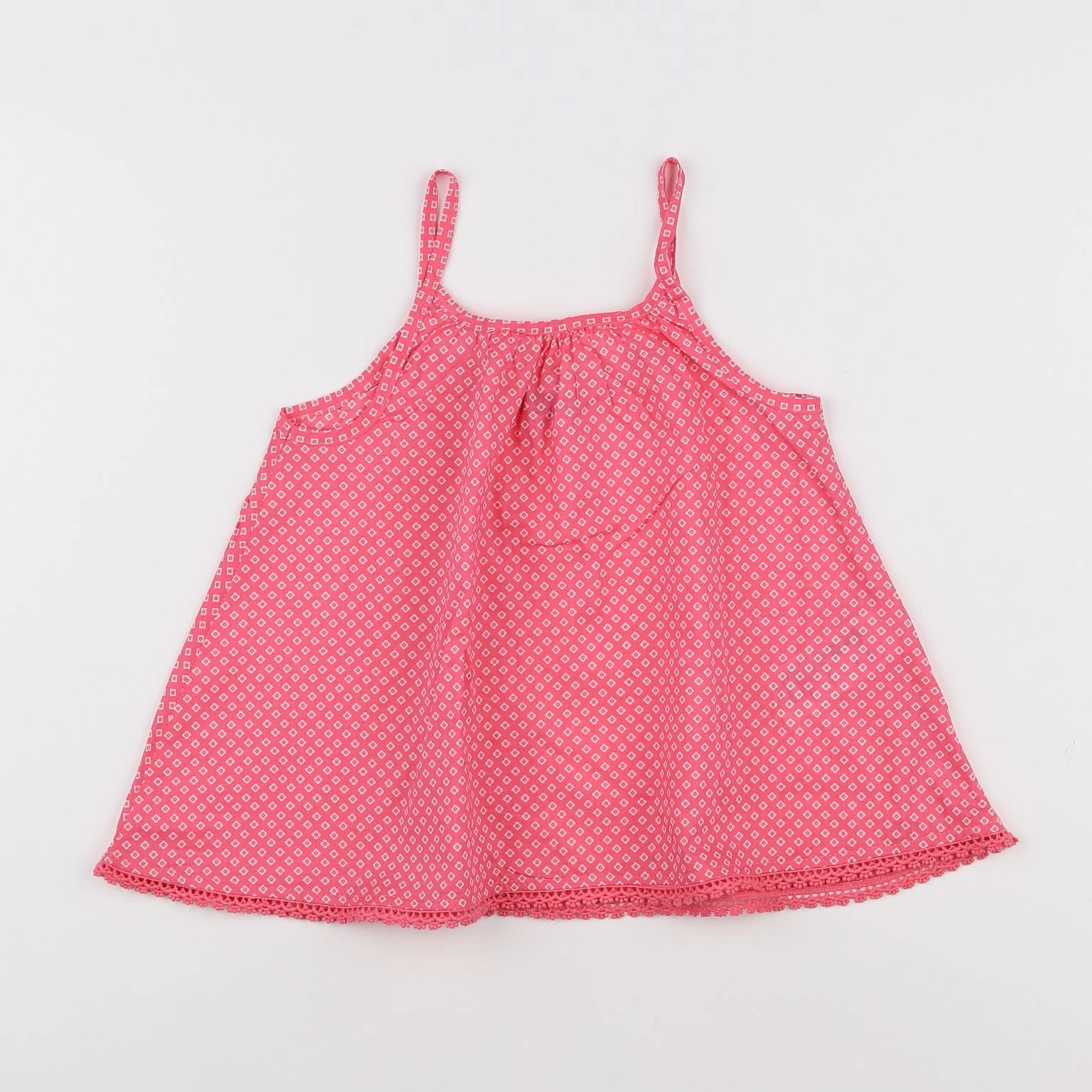 Vertbaudet - blouse rose, blanc - 4 ans