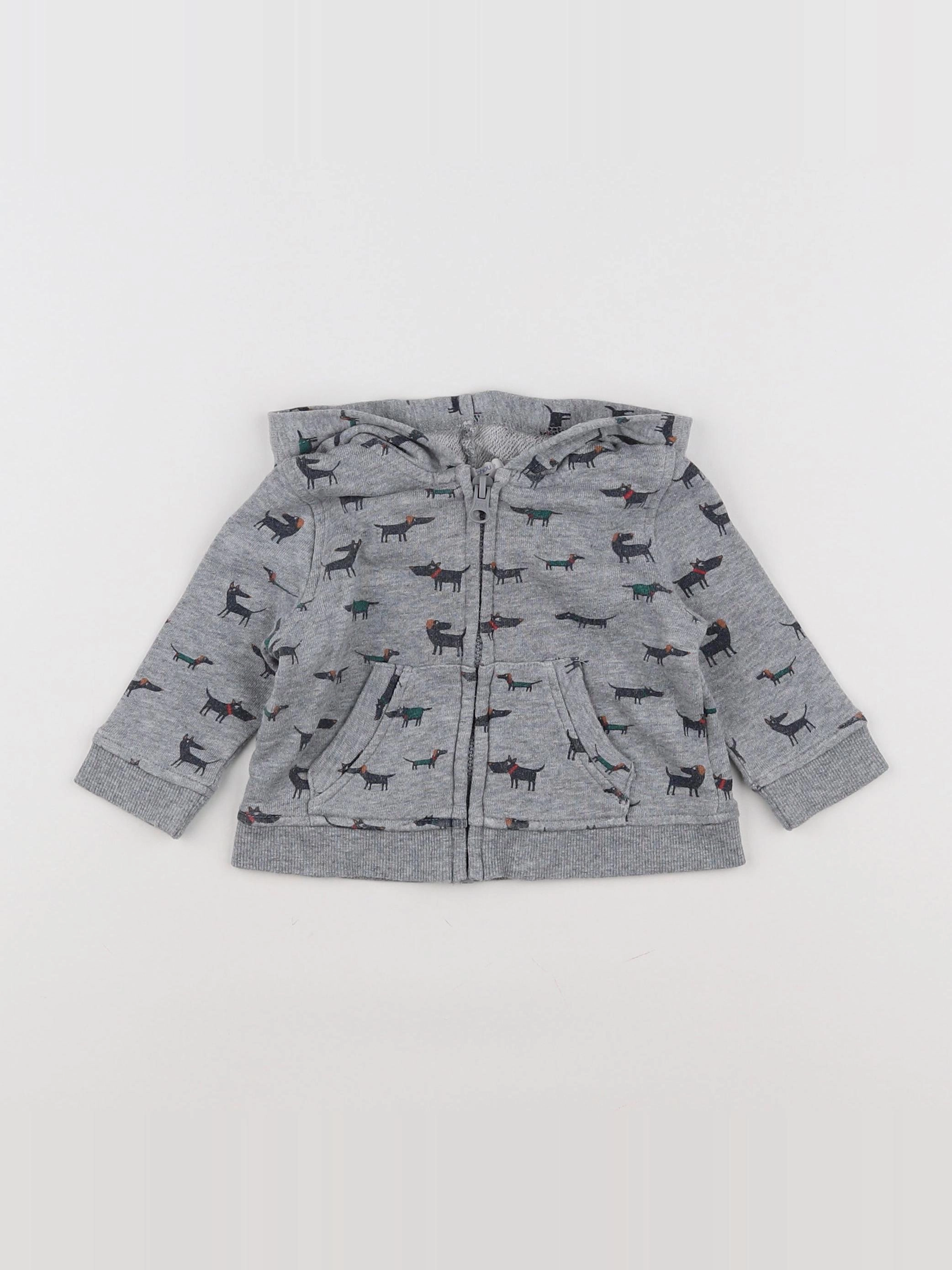 Boutchou - sweat gris - 6 mois