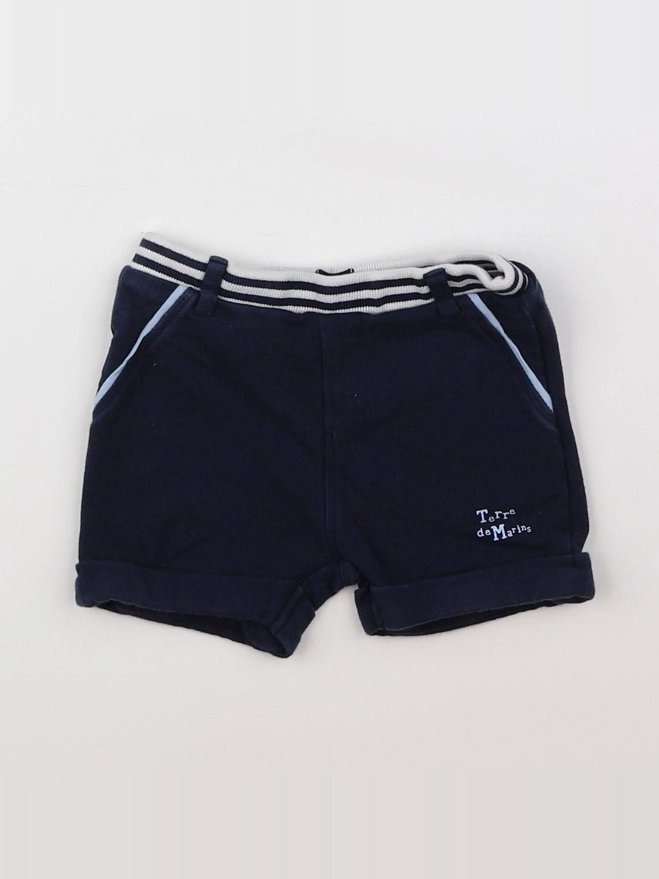 Terre de marins - short bleu - 6 mois
