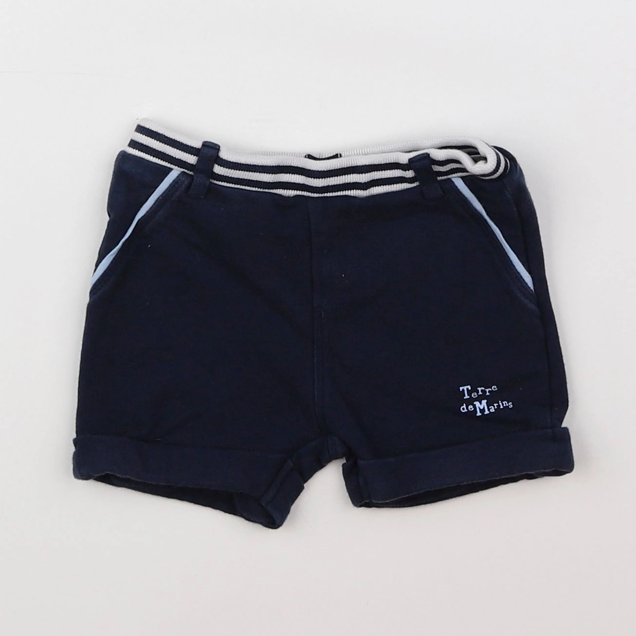 Terre de marins - short bleu - 6 mois