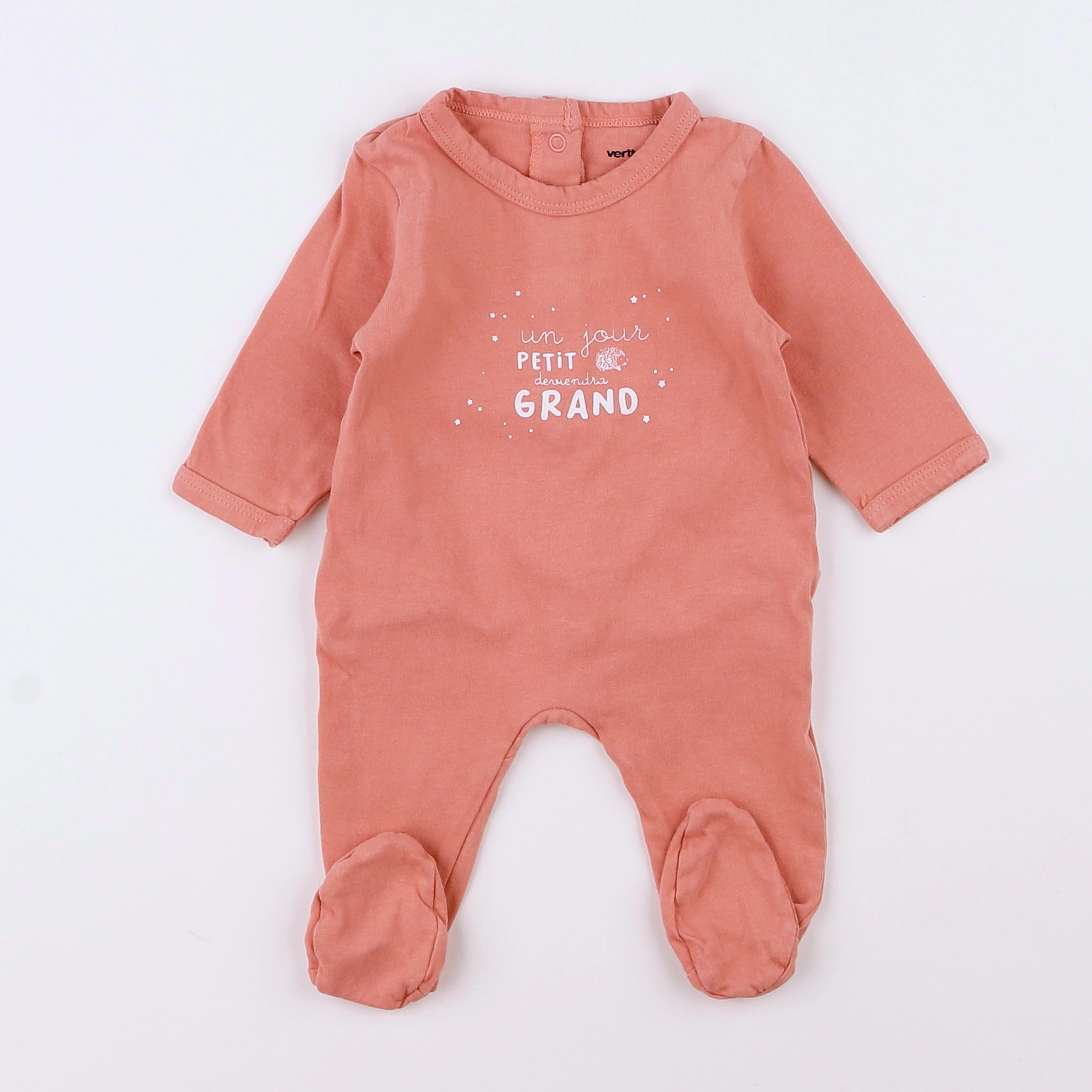 Vertbaudet - pyjama coton rose - 1 mois