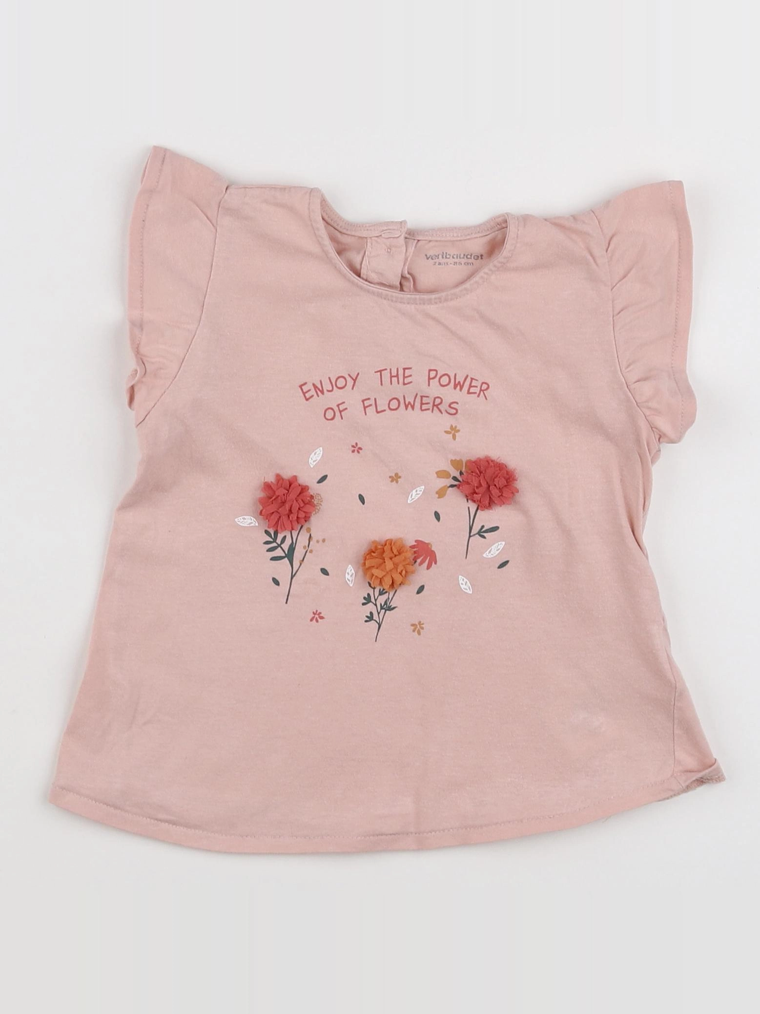 Vertbaudet - tee-shirt rose - 2 ans