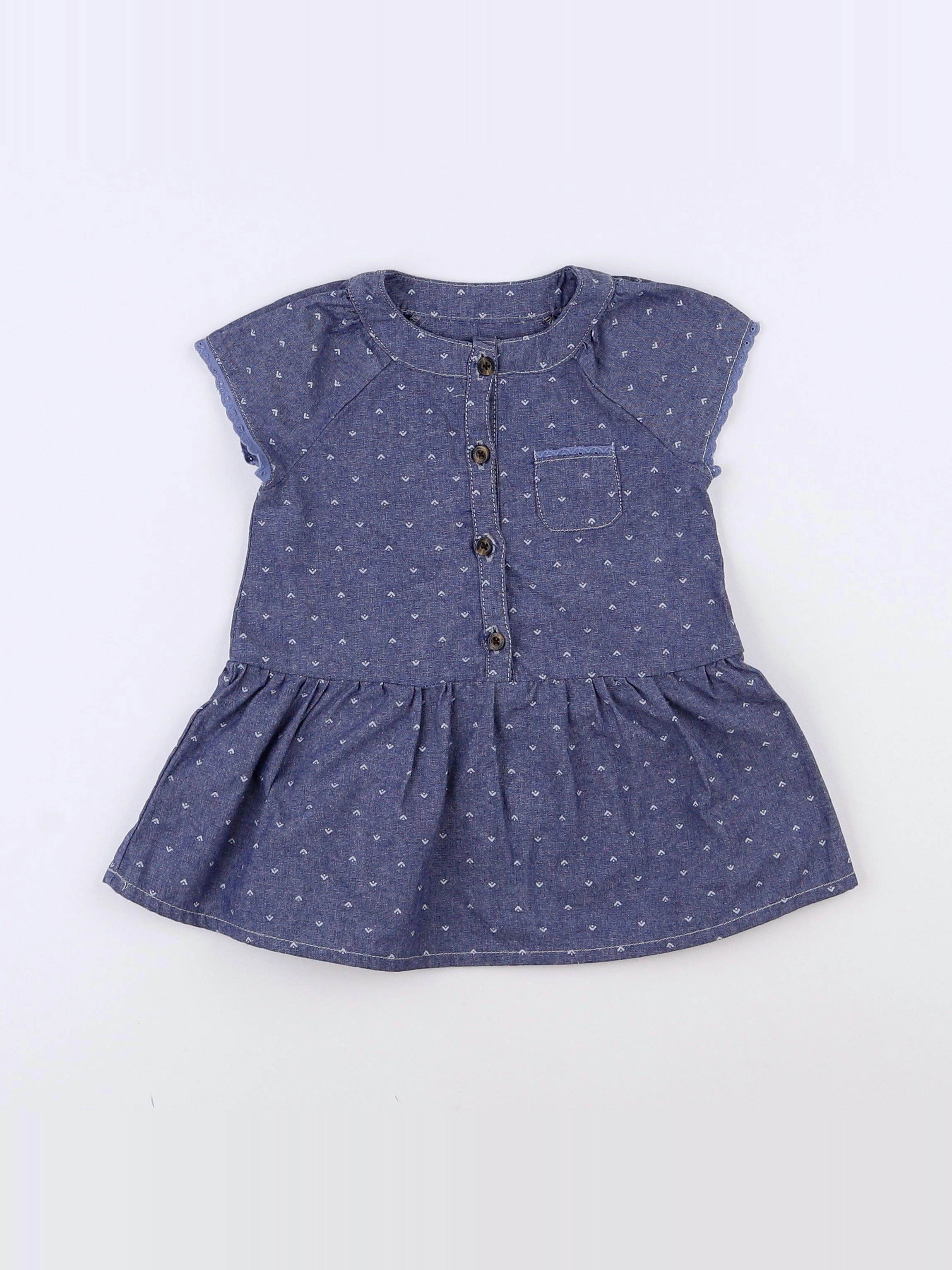 Vertbaudet - robe bleu - 6 mois