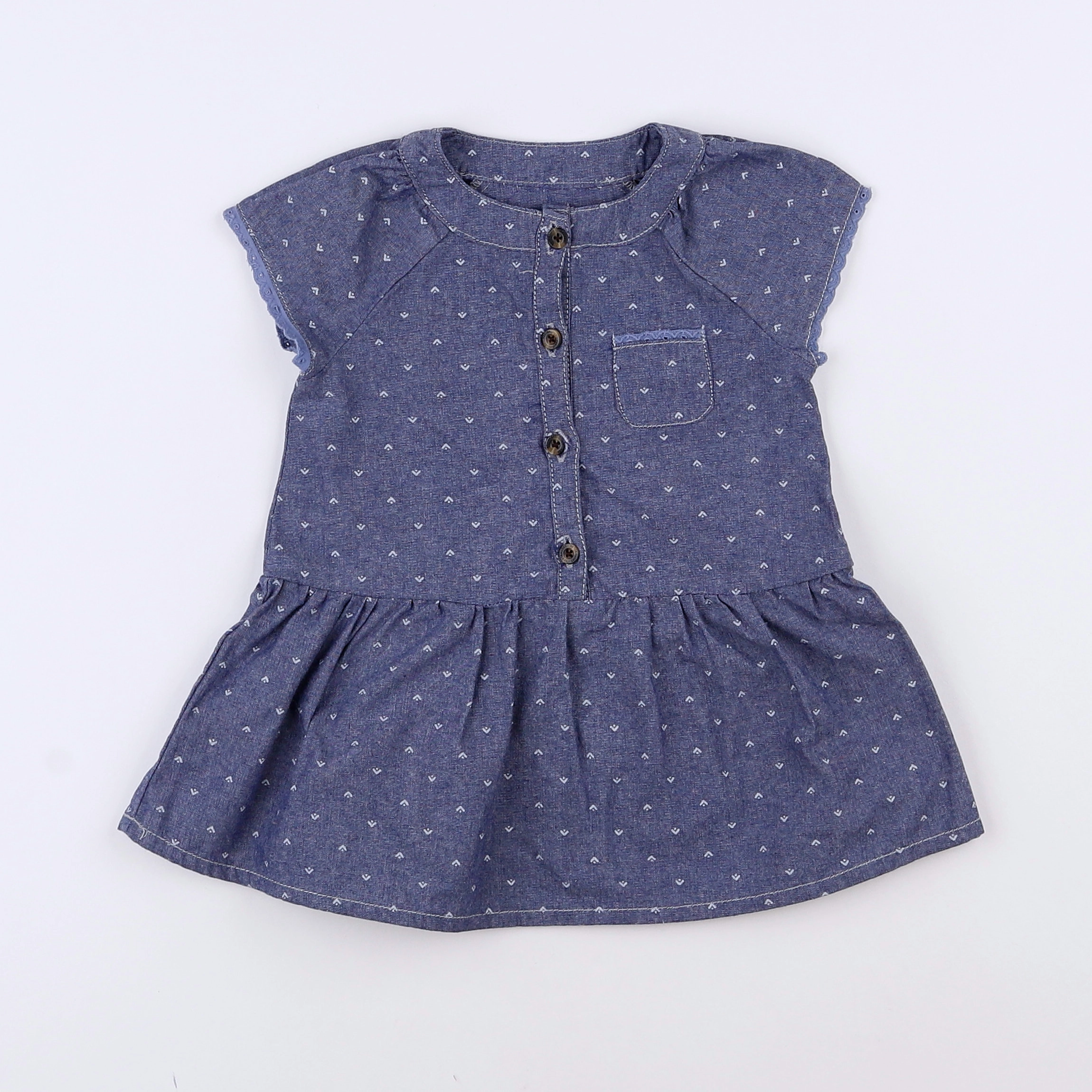 Vertbaudet - robe bleu - 6 mois
