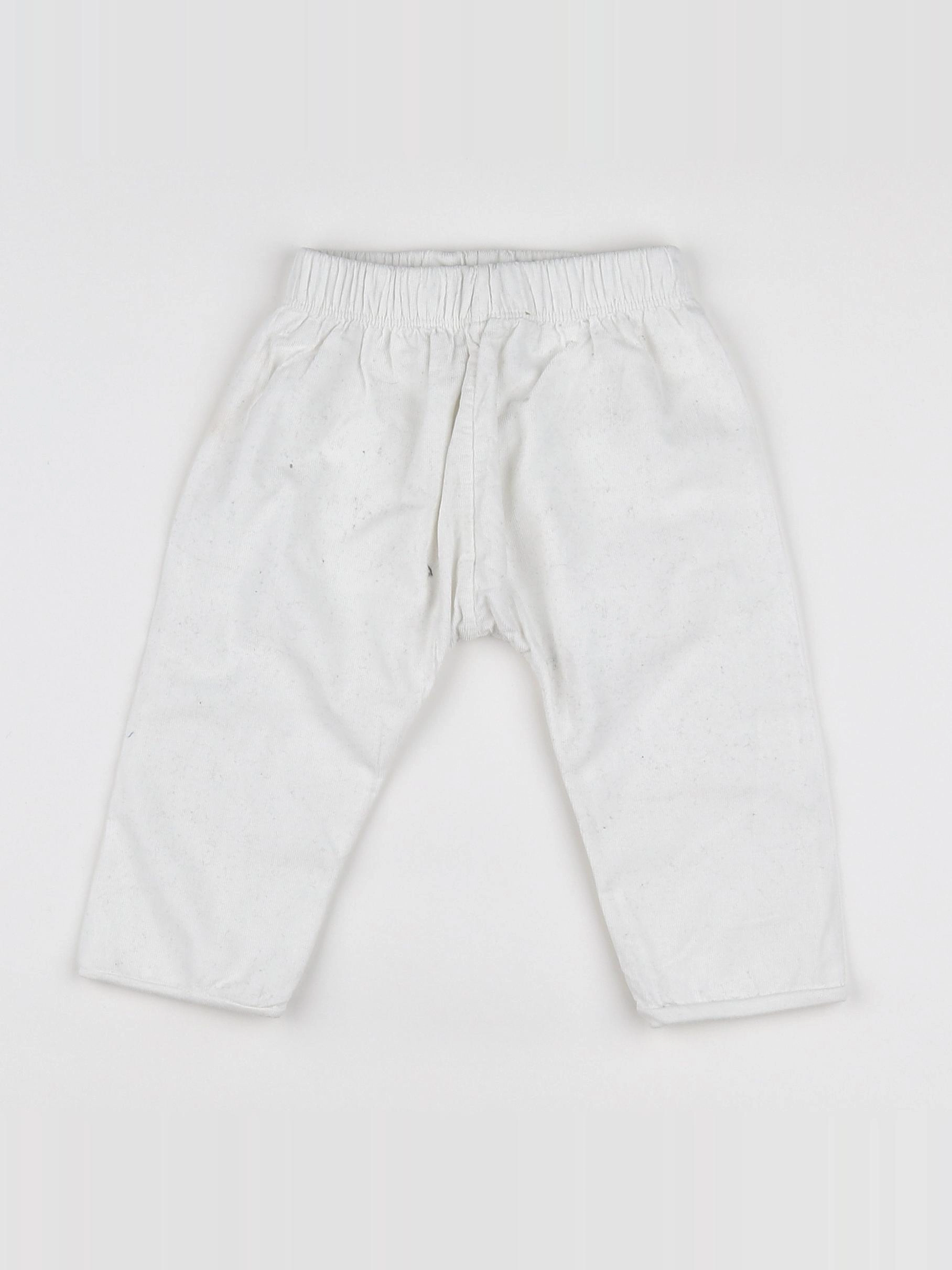 Petit Bateau - pantalon blanc - 6 mois