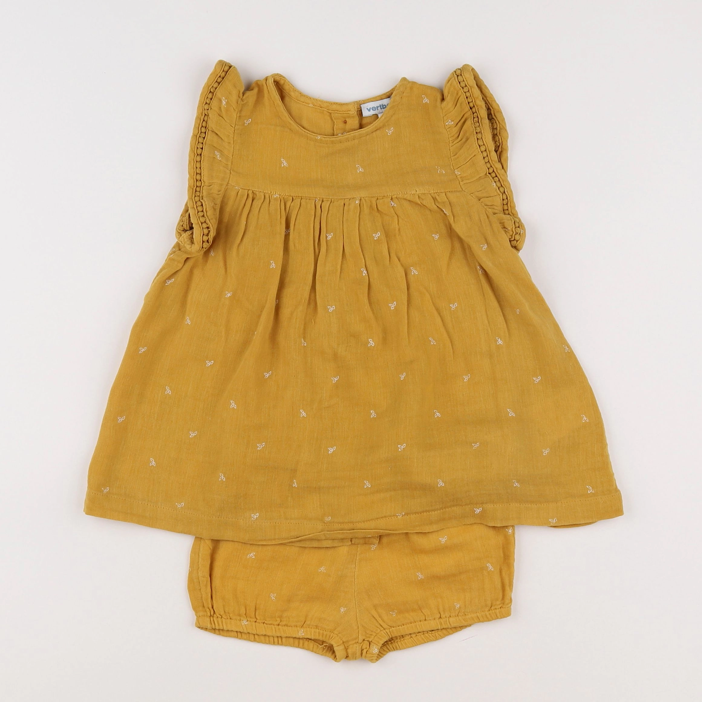 Vertbaudet - robe jaune - 12 mois