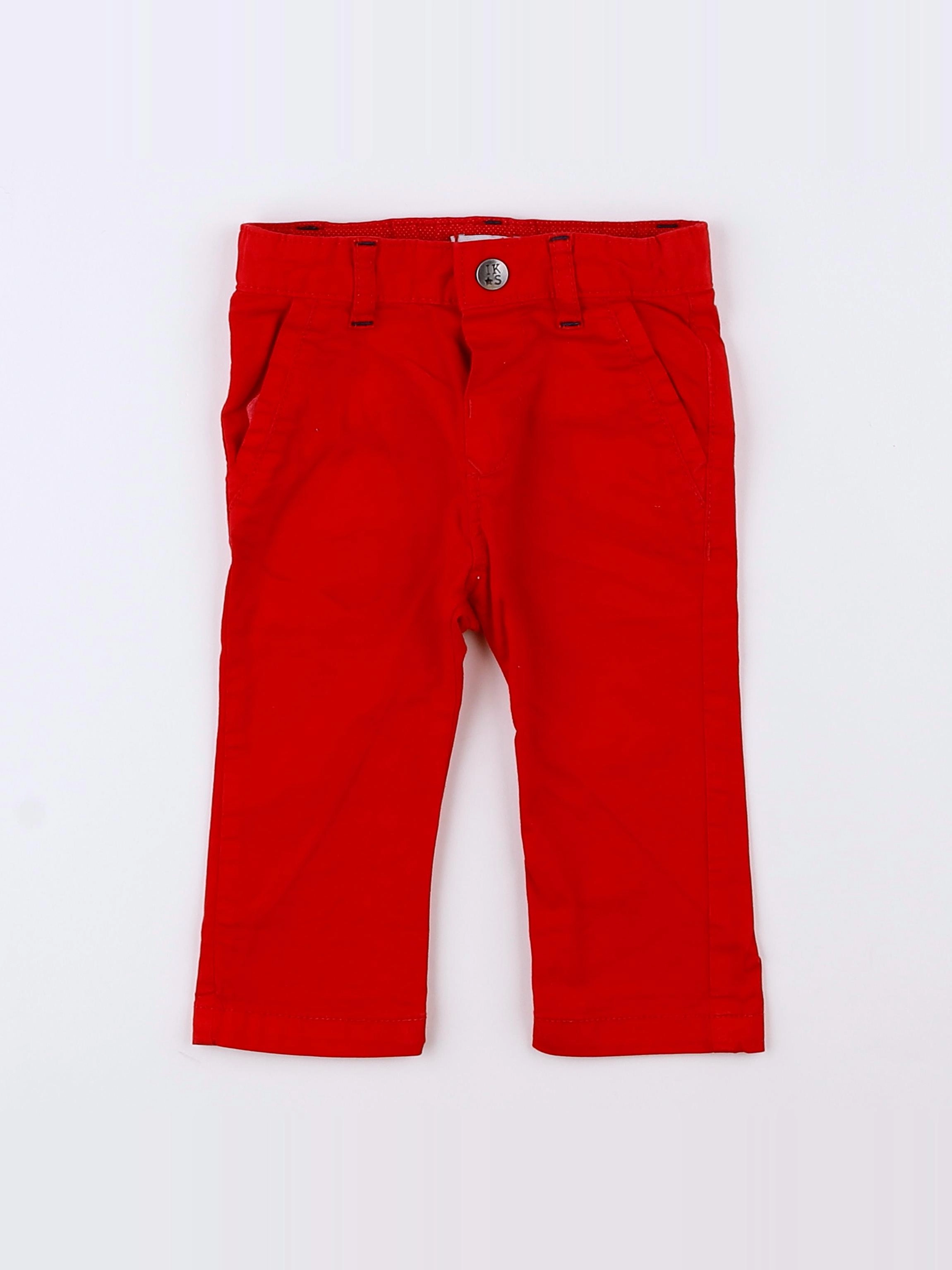 IKKS - pantalon rouge - 12 mois