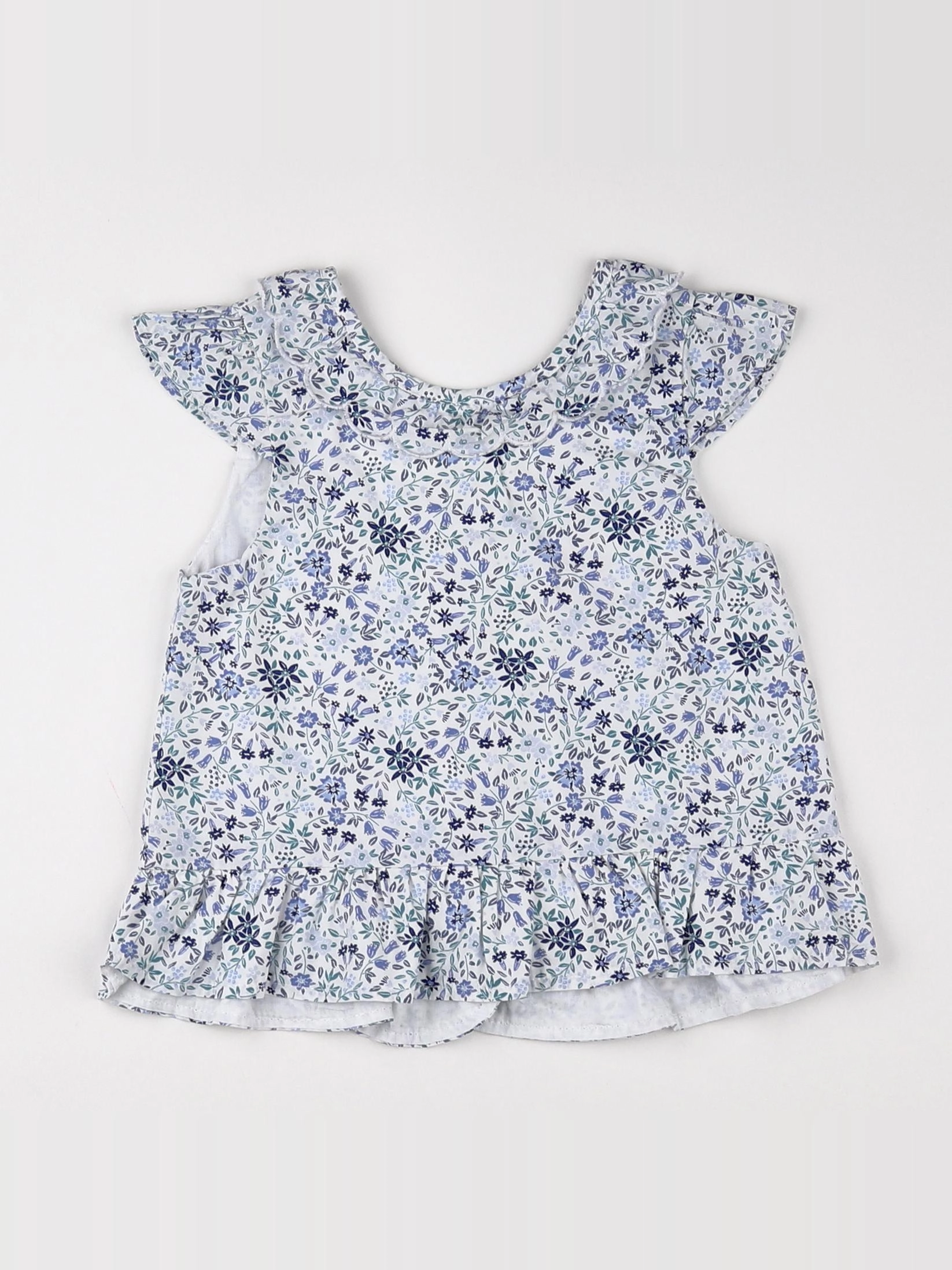 Vertbaudet - blouse blanc, bleu - 18 mois