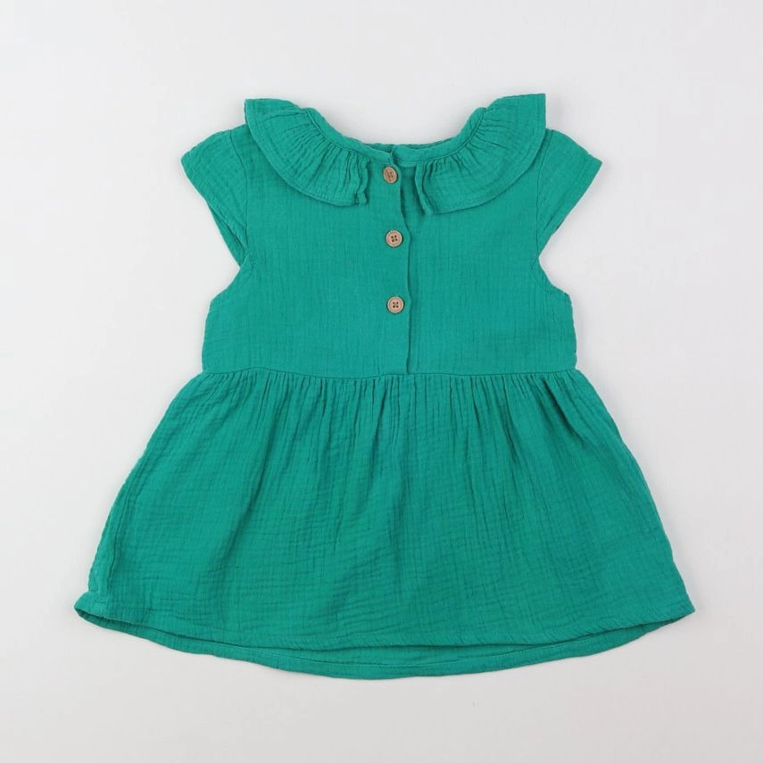 Vertbaudet - robe vert - 18 mois