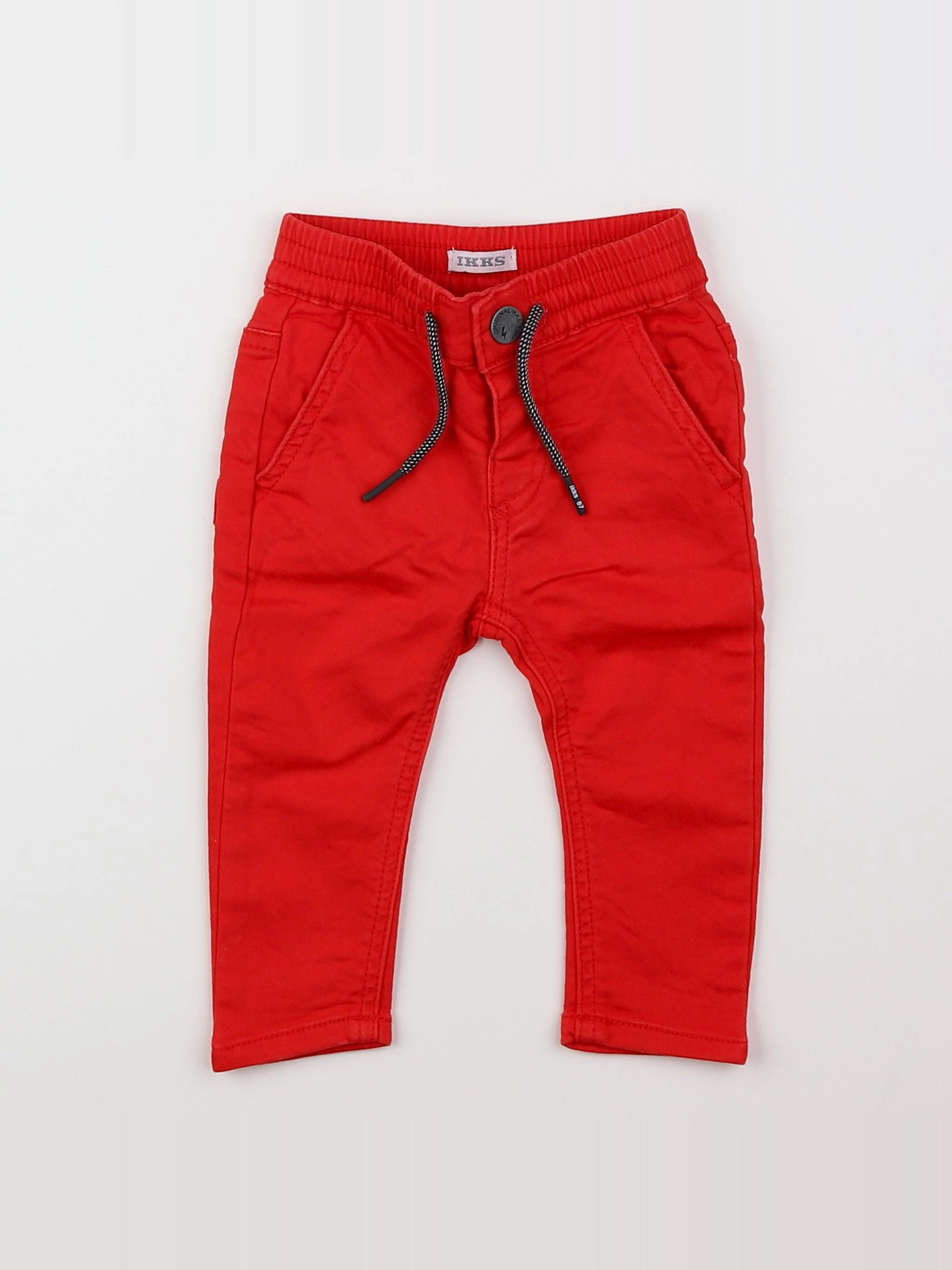 IKKS - pantalon rouge - 3 mois