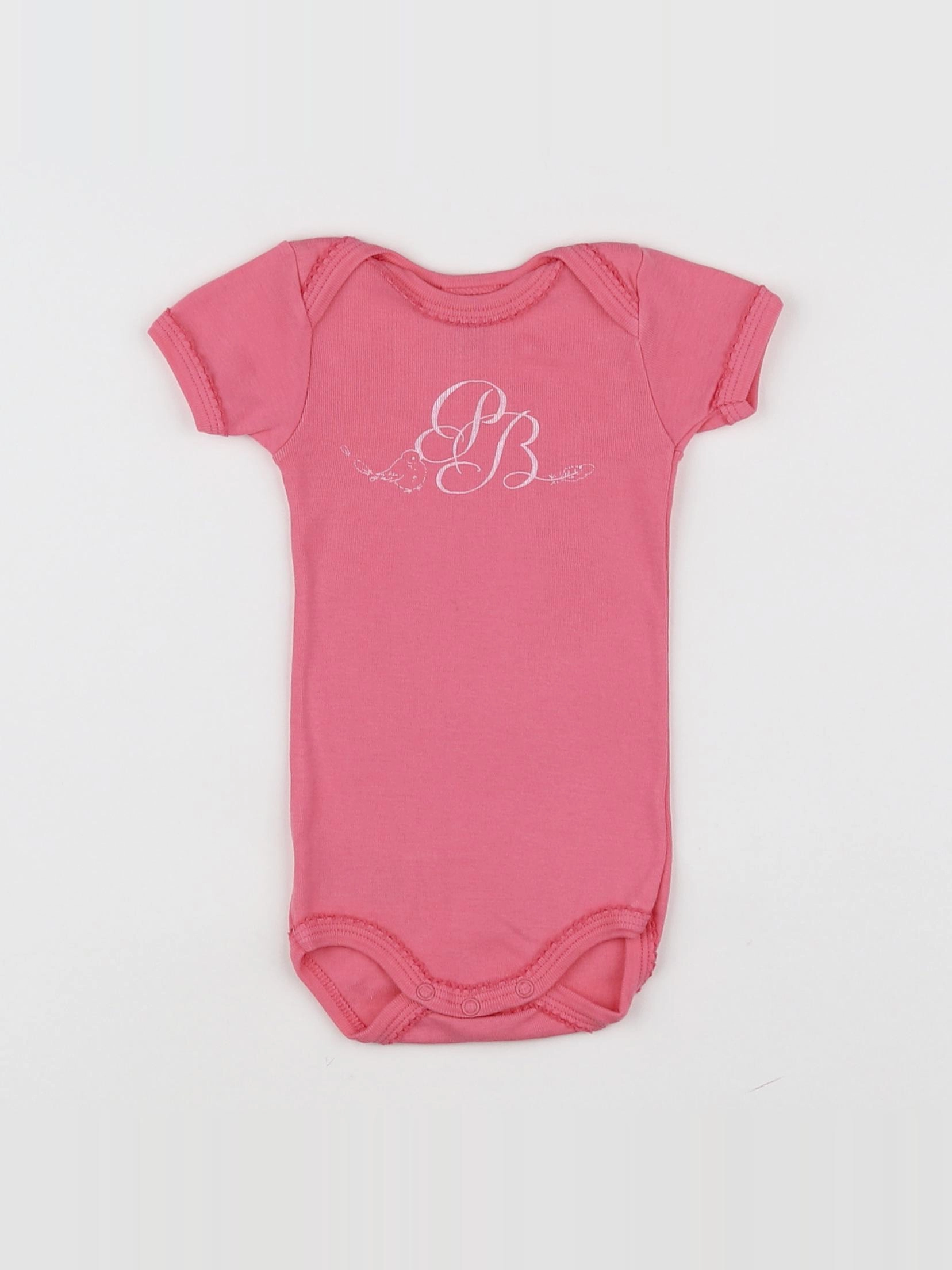 Petit Bateau - body rose - 3 mois