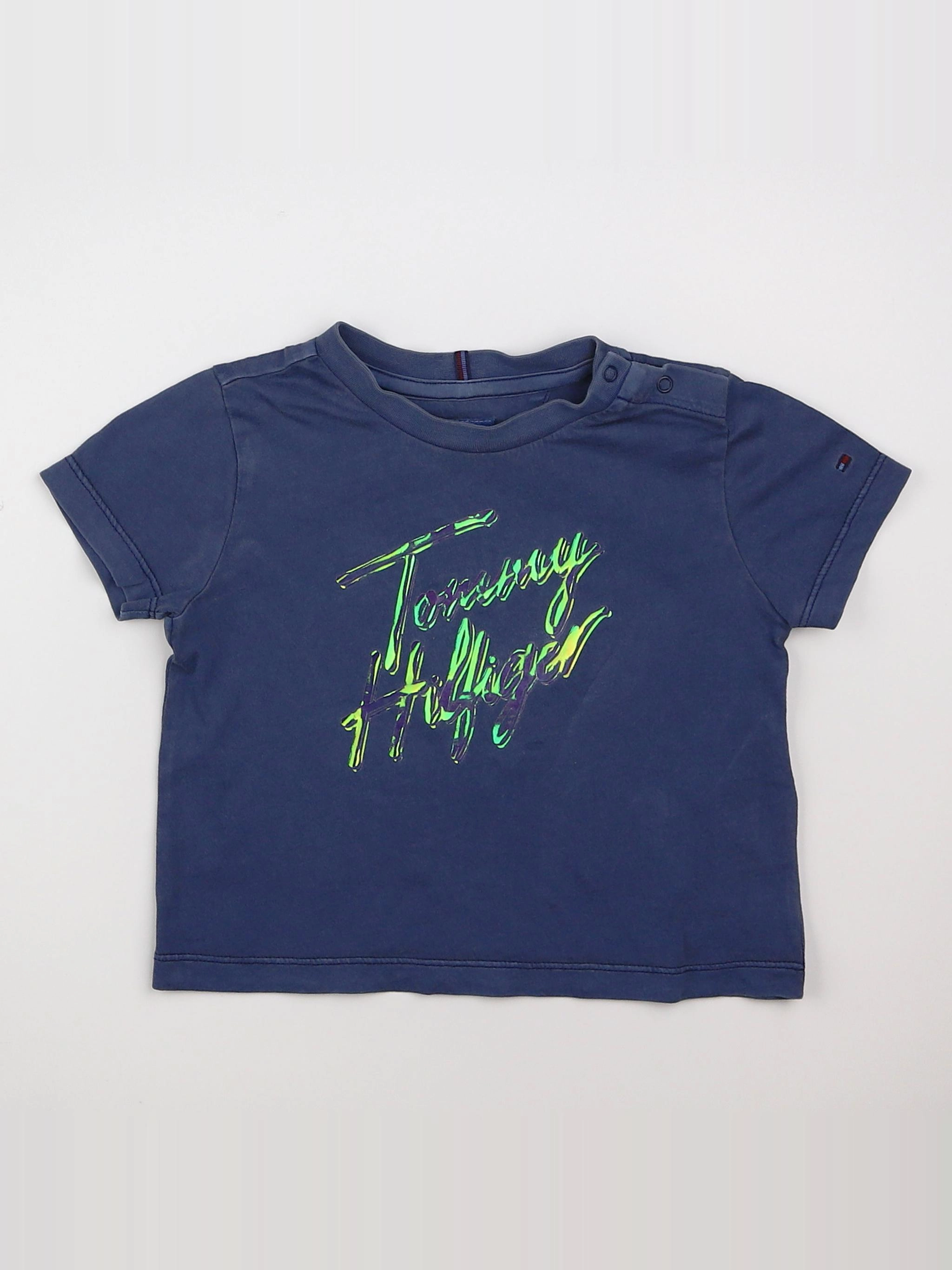 Tommy Hilfiger - tee-shirt bleu - 6/9 mois