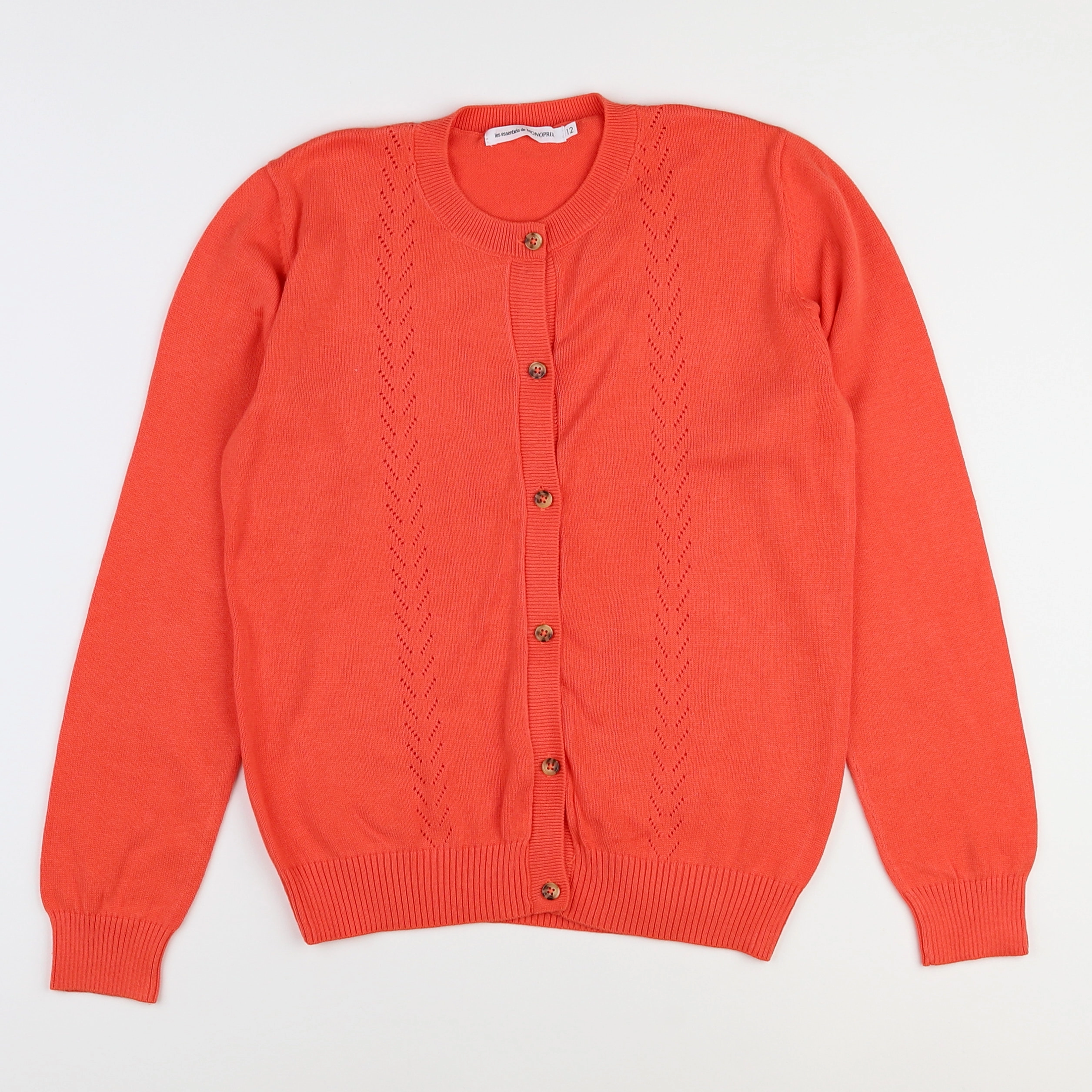 Monoprix - gilet orange - 12 ans