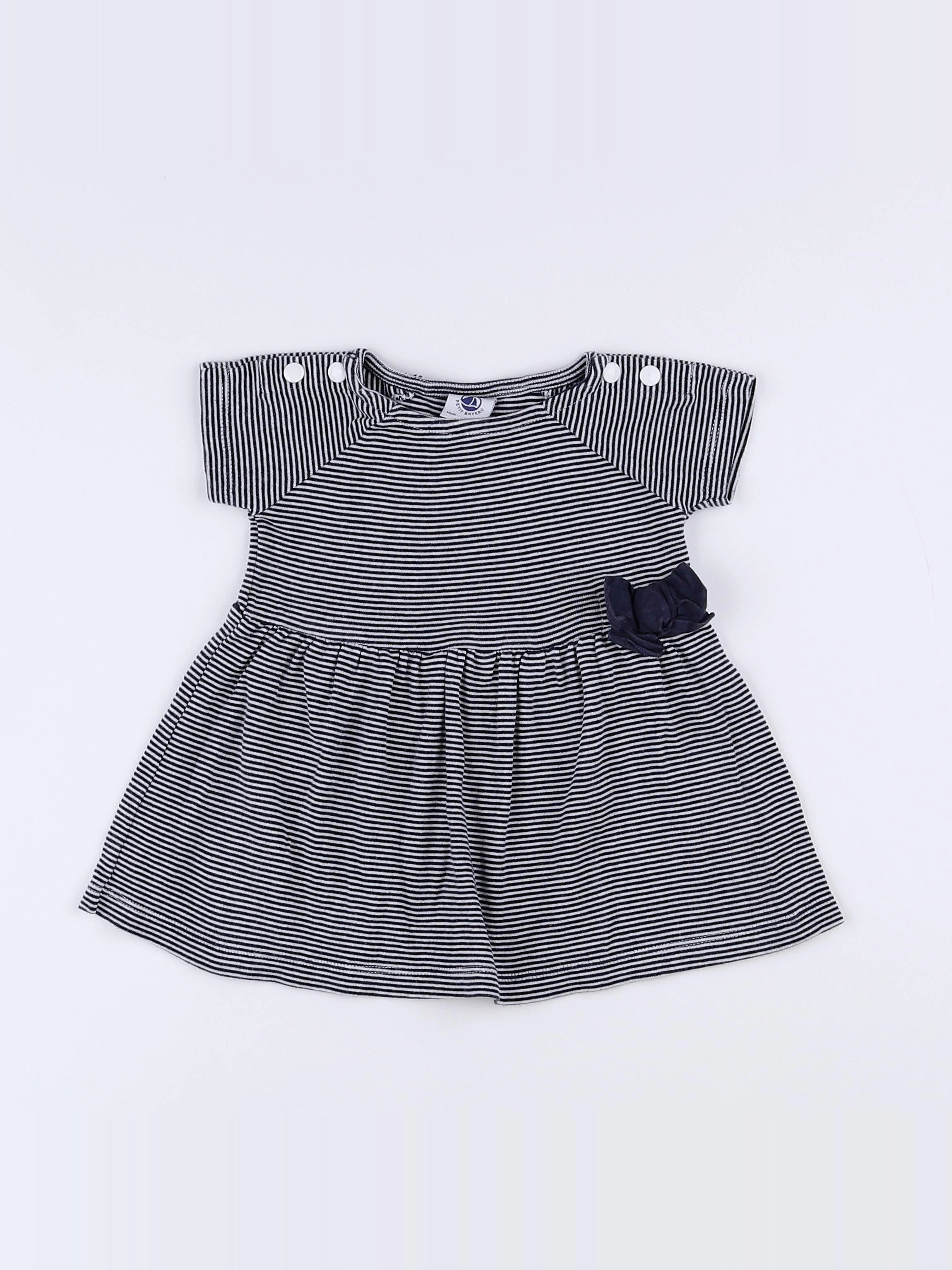Petit Bateau - robe bleu - 3 mois
