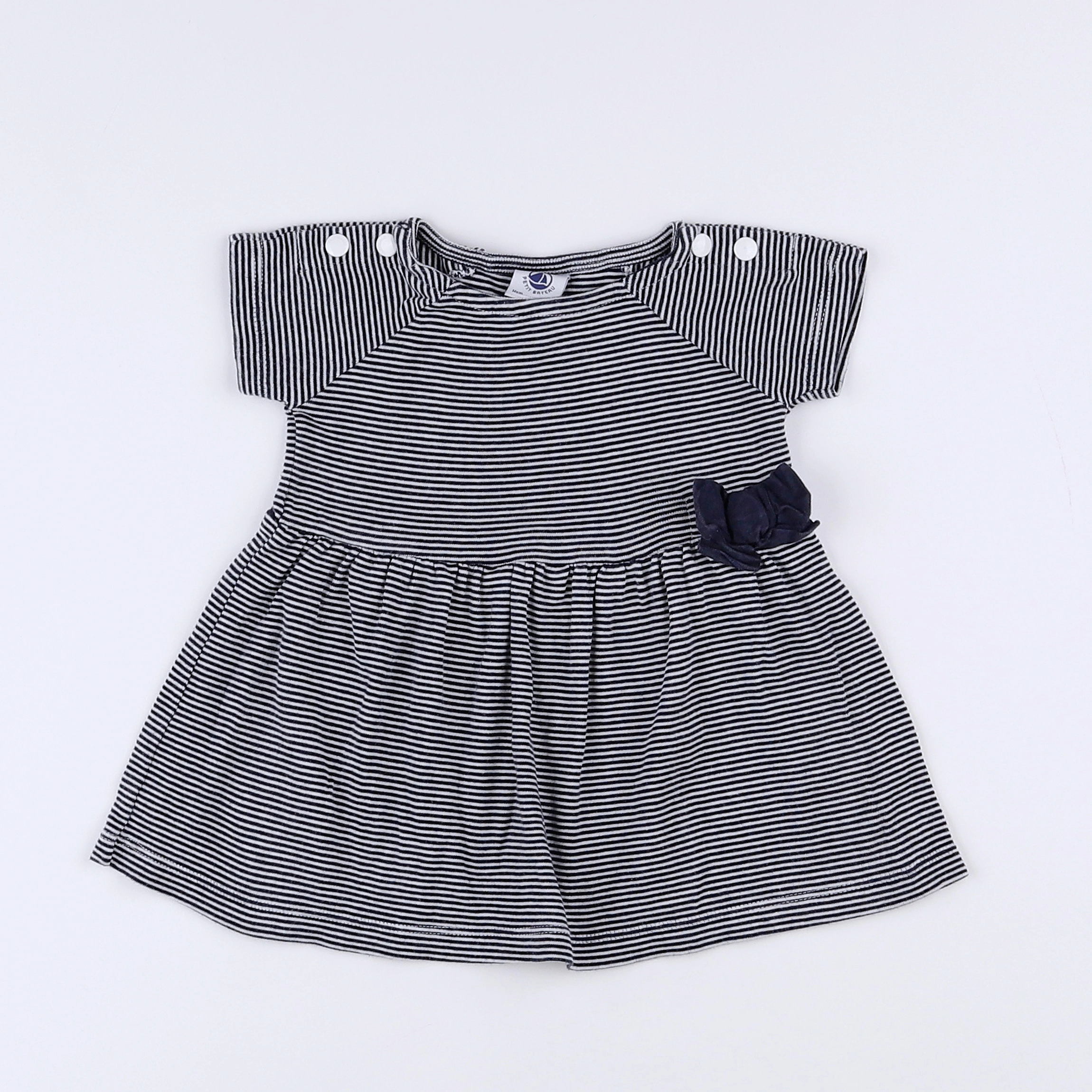 Petit Bateau - robe bleu - 3 mois