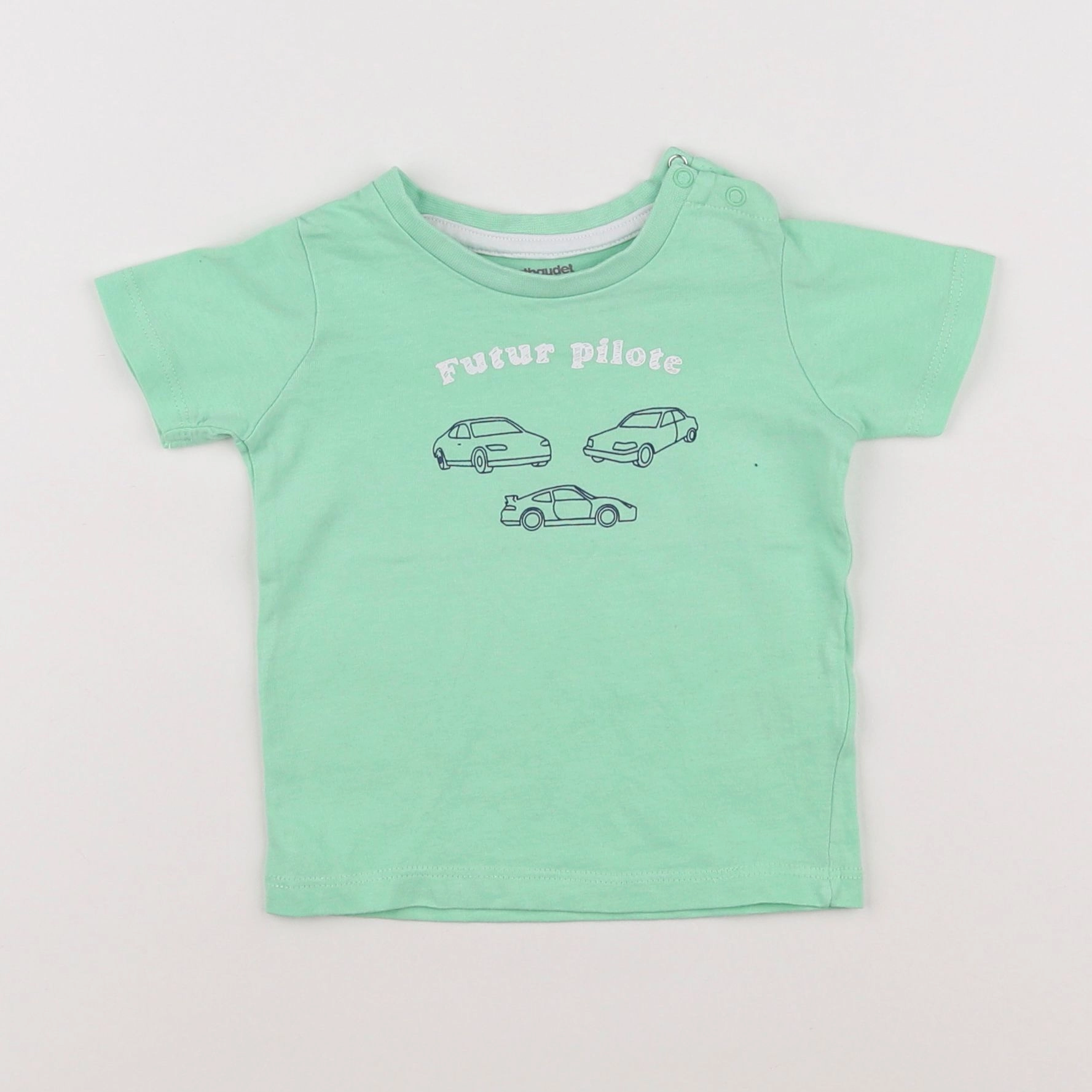 Vertbaudet - tee-shirt vert - 6 mois