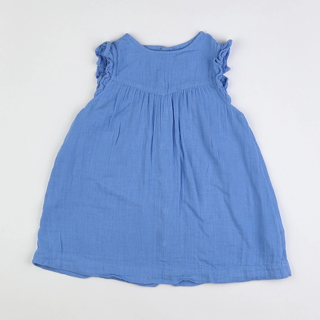 Petit Bateau - robe bleu - 18 mois