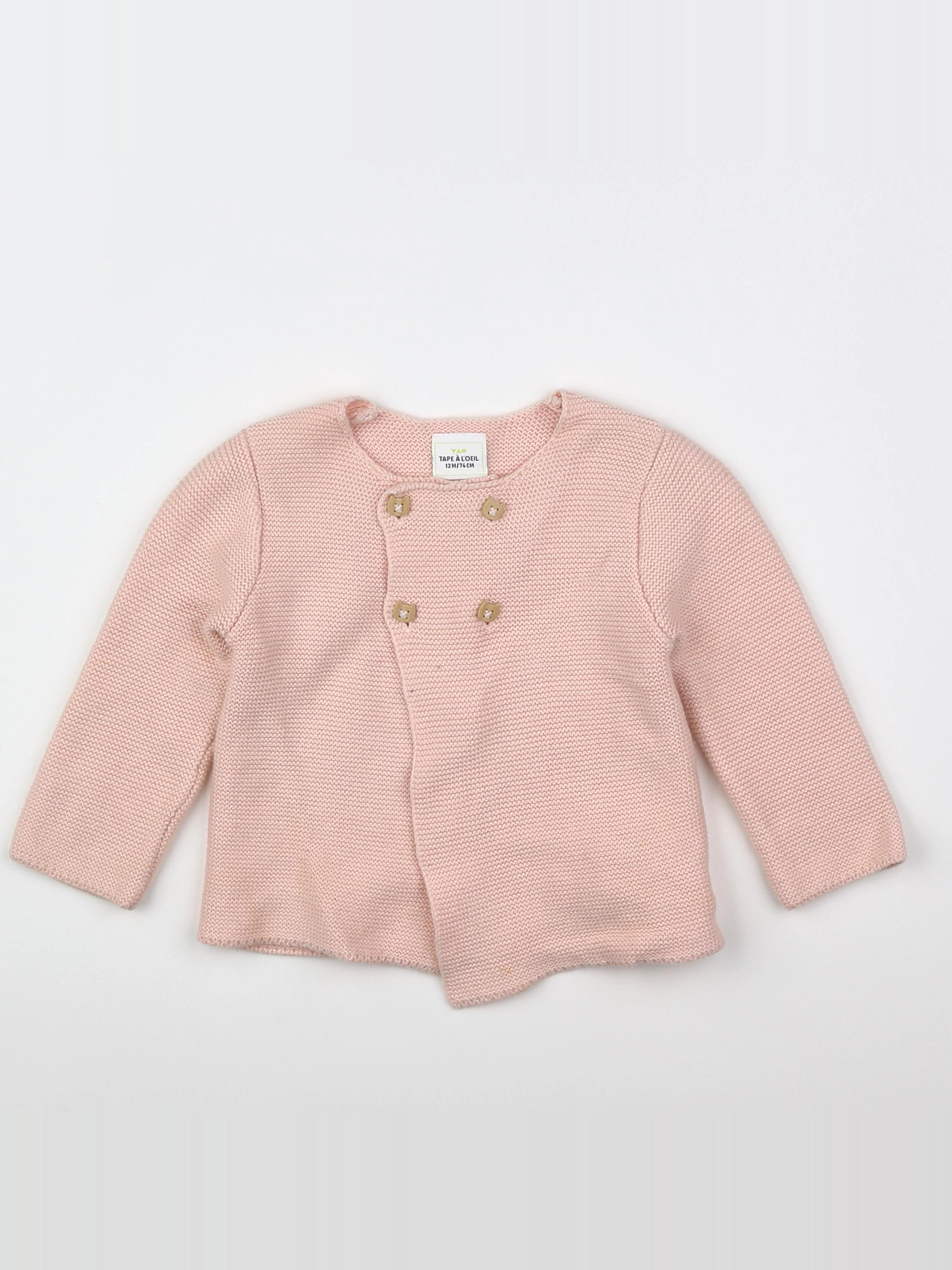 Tape à l'oeil - gilet rose - 12 mois