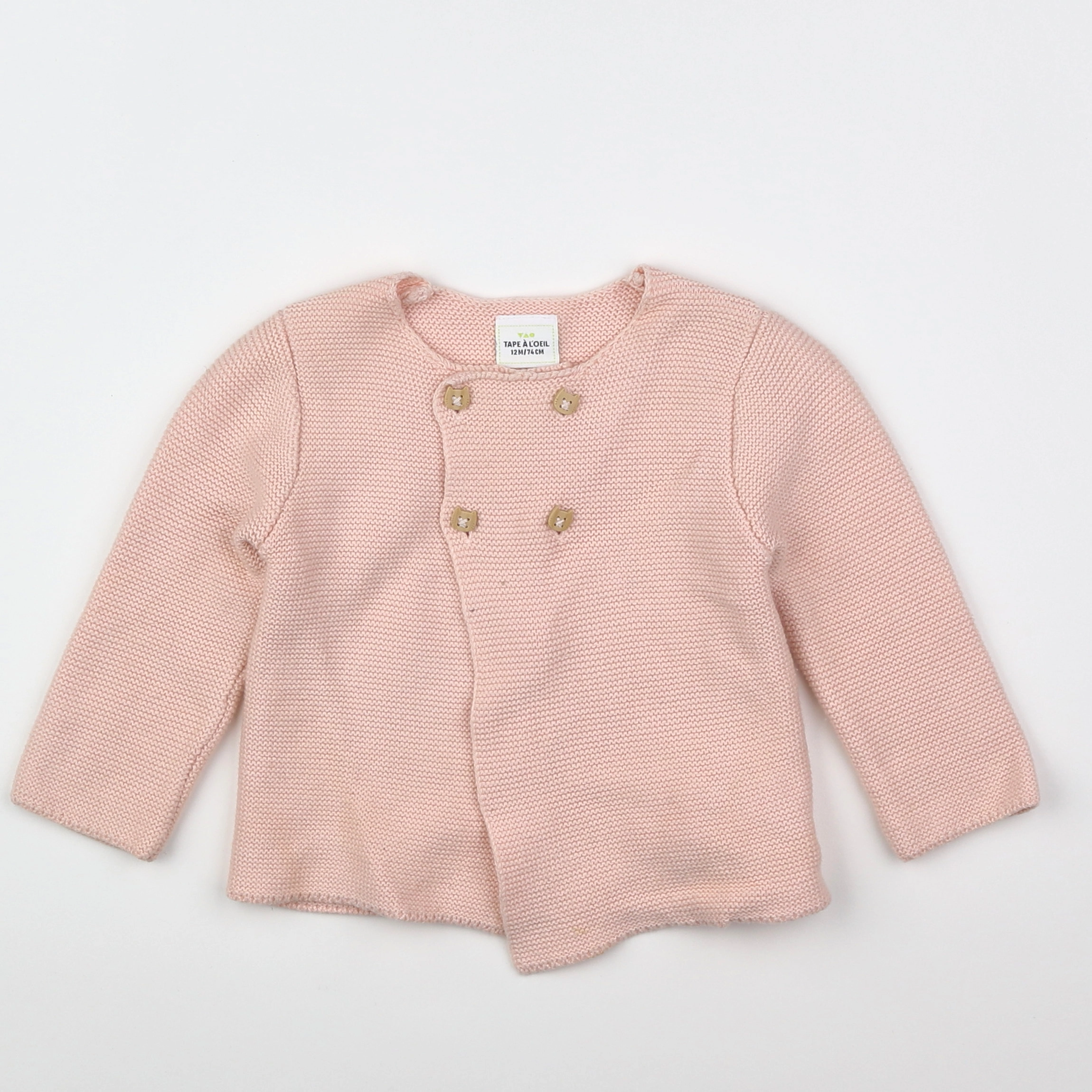 Tape à l'oeil - gilet rose - 12 mois
