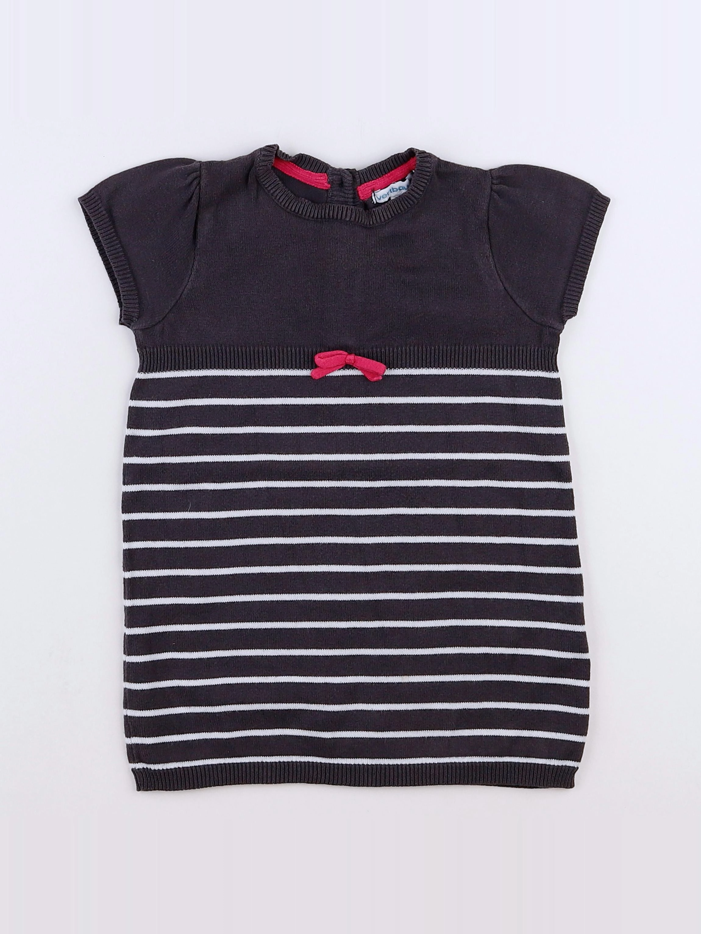 Vertbaudet - robe marron - 18 mois
