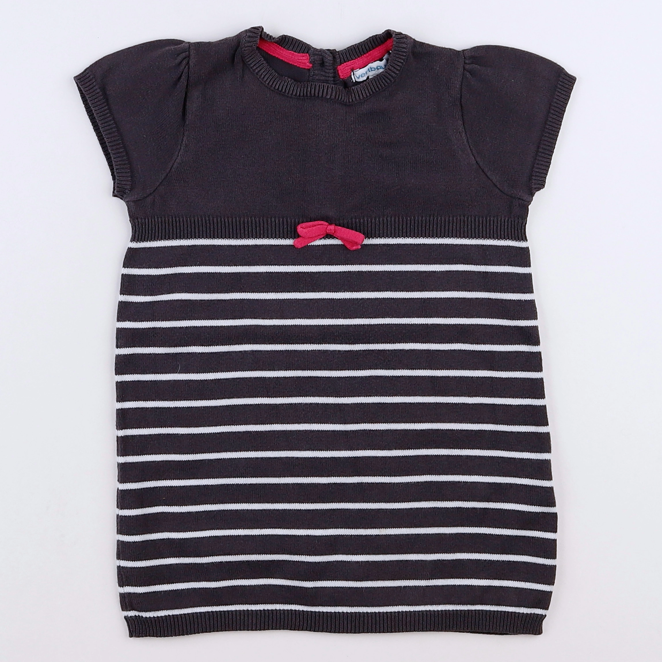 Vertbaudet - robe marron - 18 mois