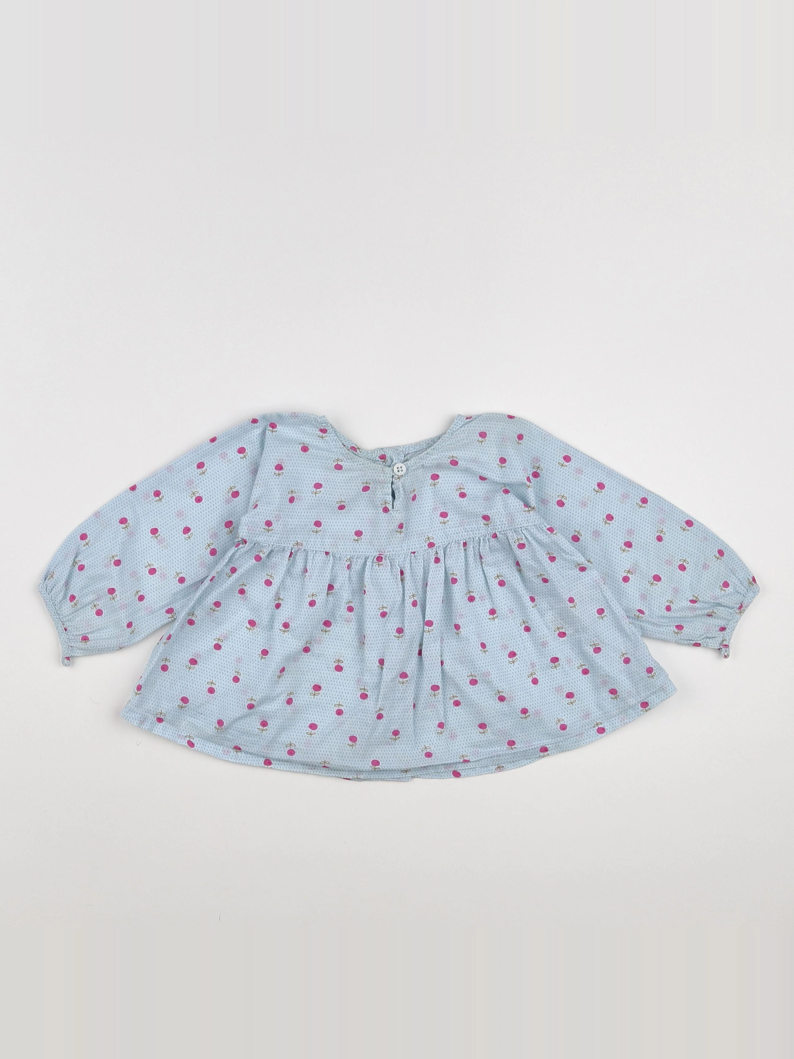 Petit Bateau - blouse multicolore - 12 mois