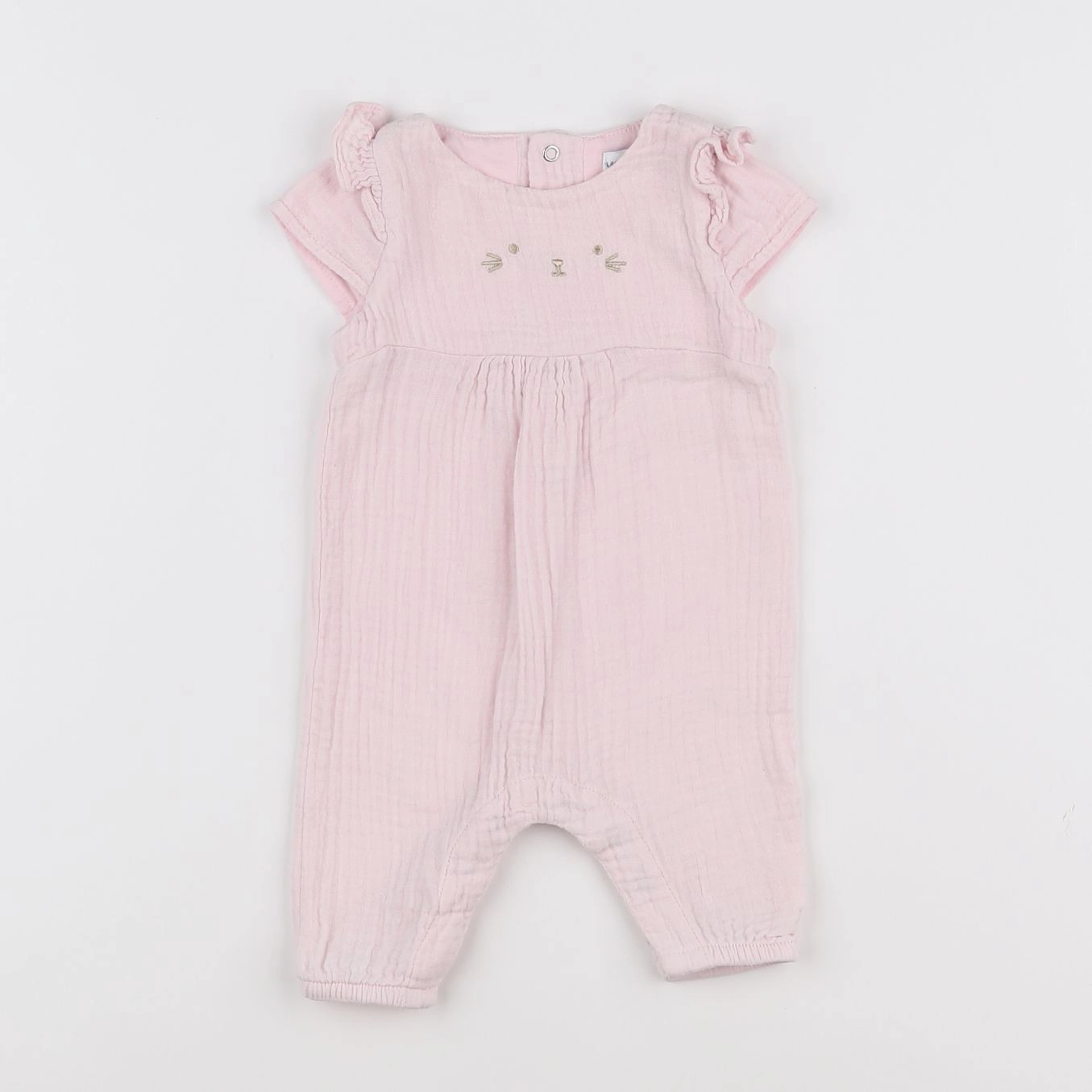 Vertbaudet - combinaison rose - 1 mois