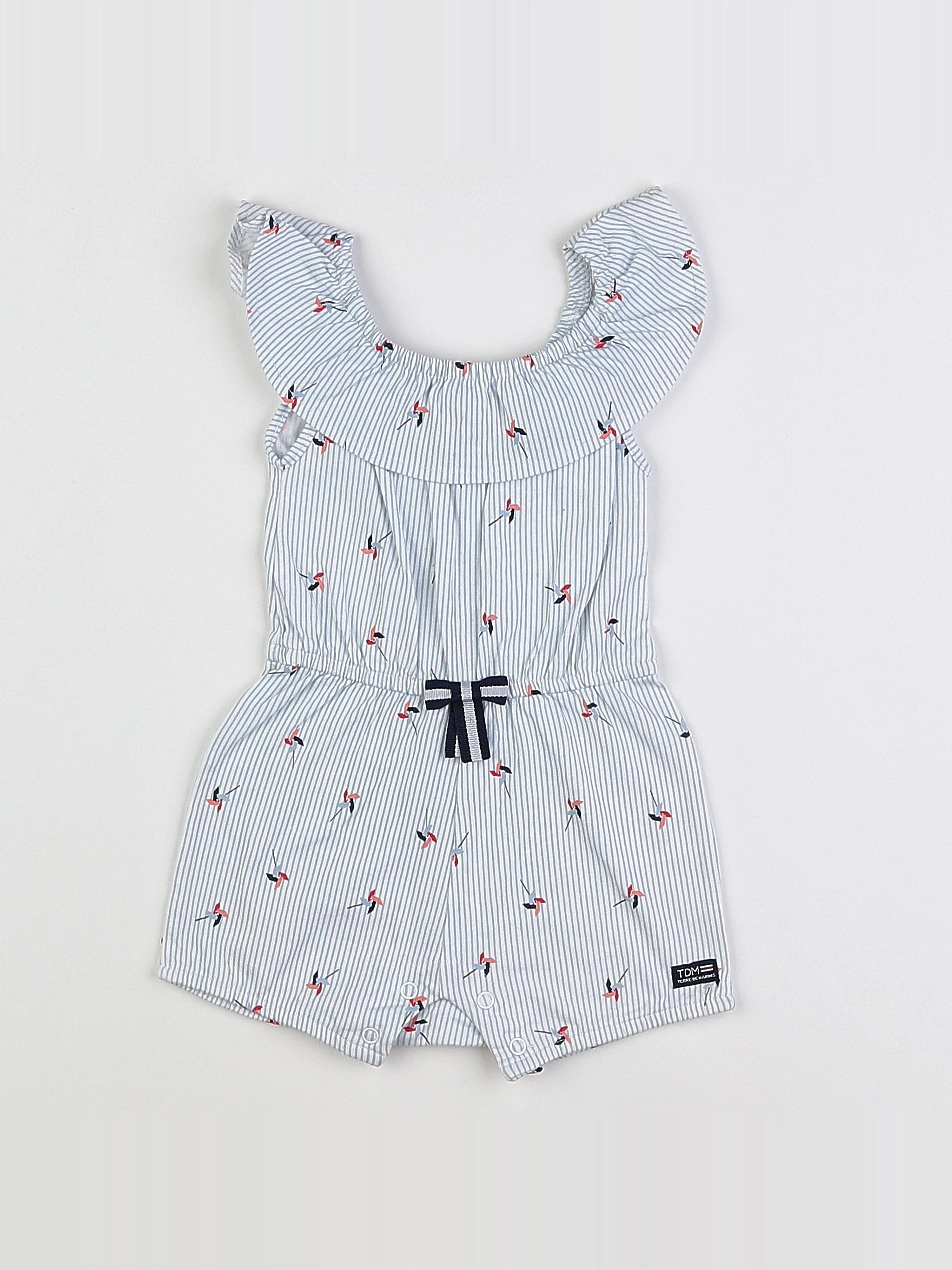 Terre de marins - combinaison blanc, bleu - 6 mois