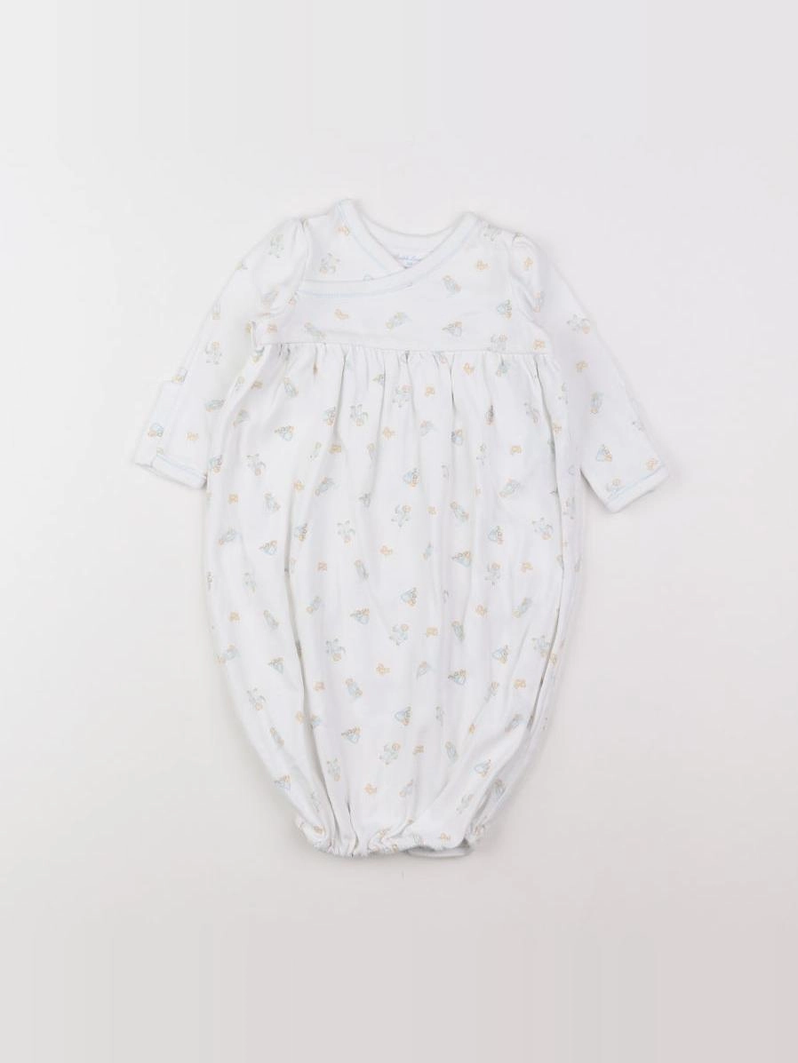 Ralph Lauren - chemise de nuit coton blanc, bleu - 3 mois