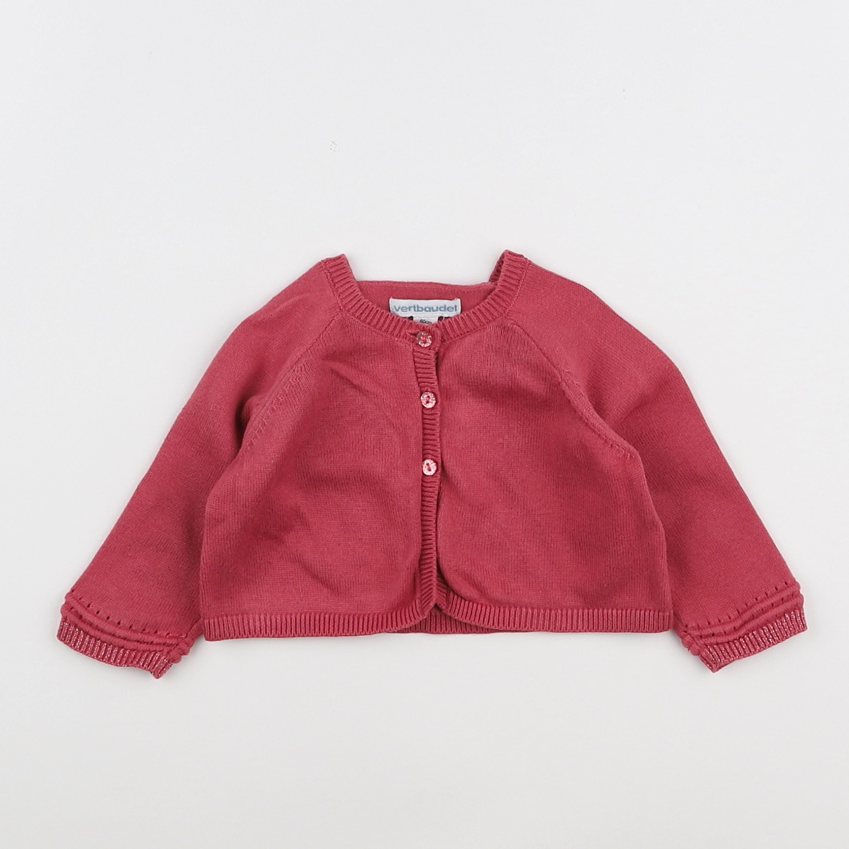 Vertbaudet - gilet rose - 3 mois