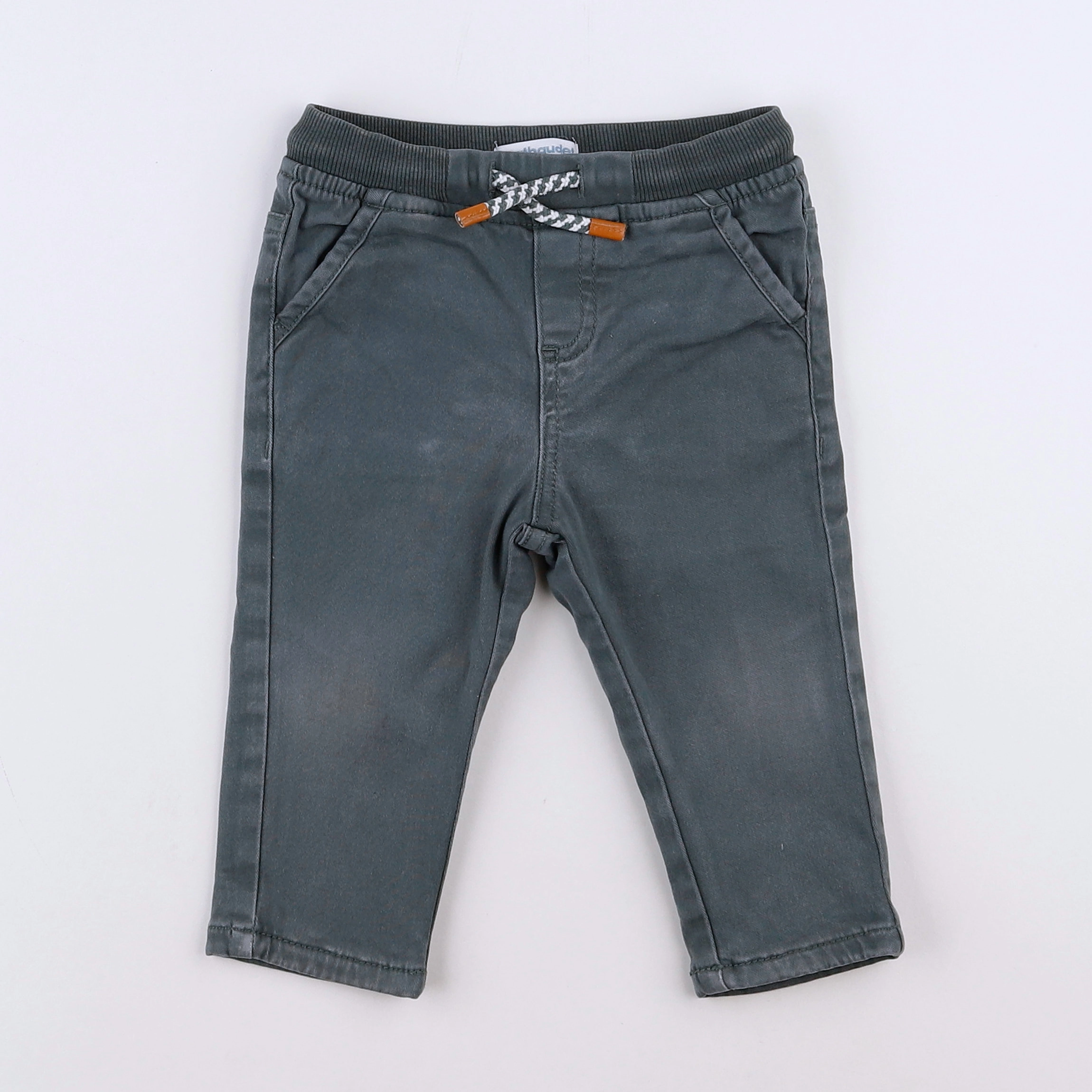 Vertbaudet - pantalon vert - 12 mois