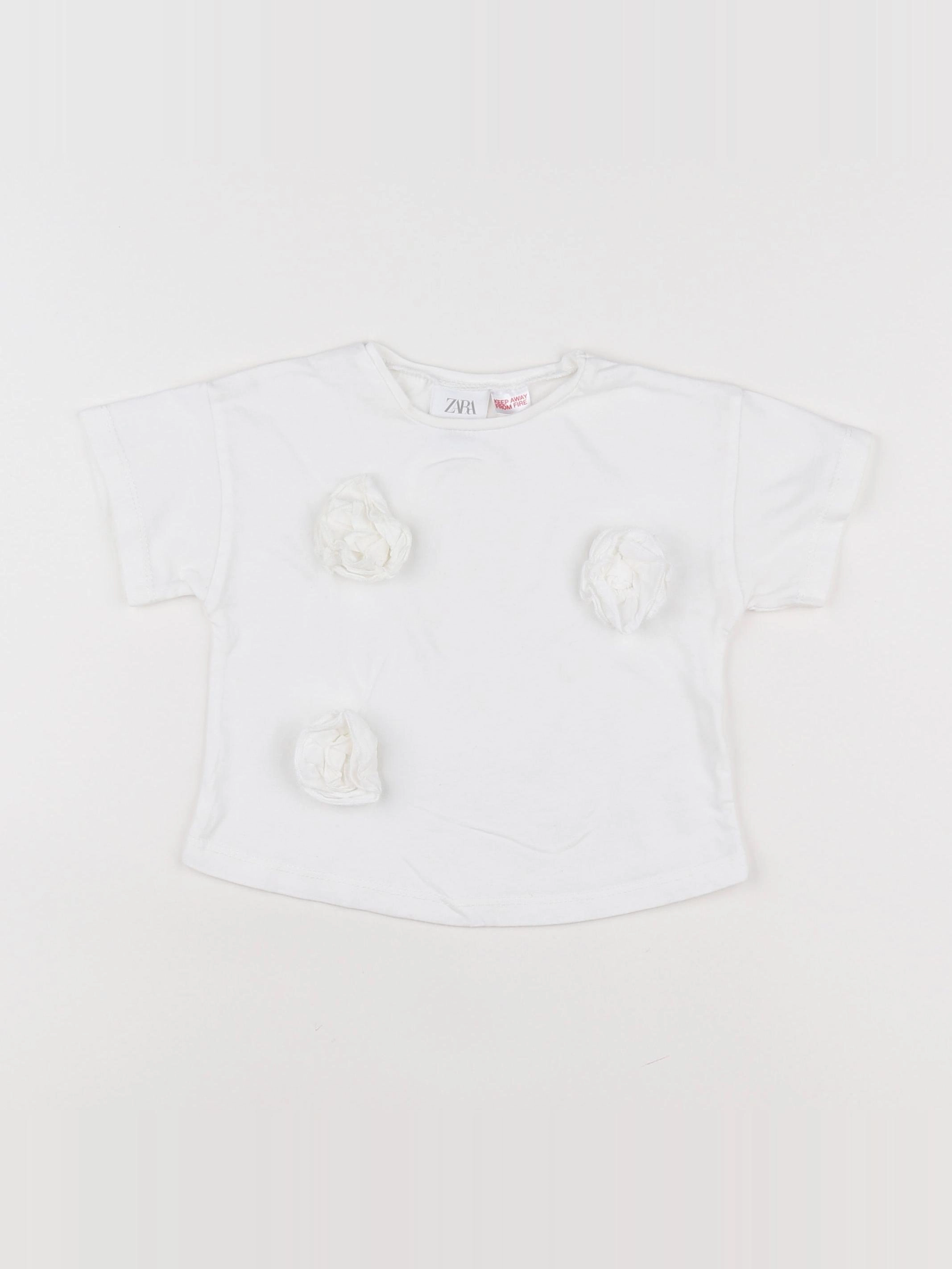 Zara - tee-shirt blanc - 12/18 mois