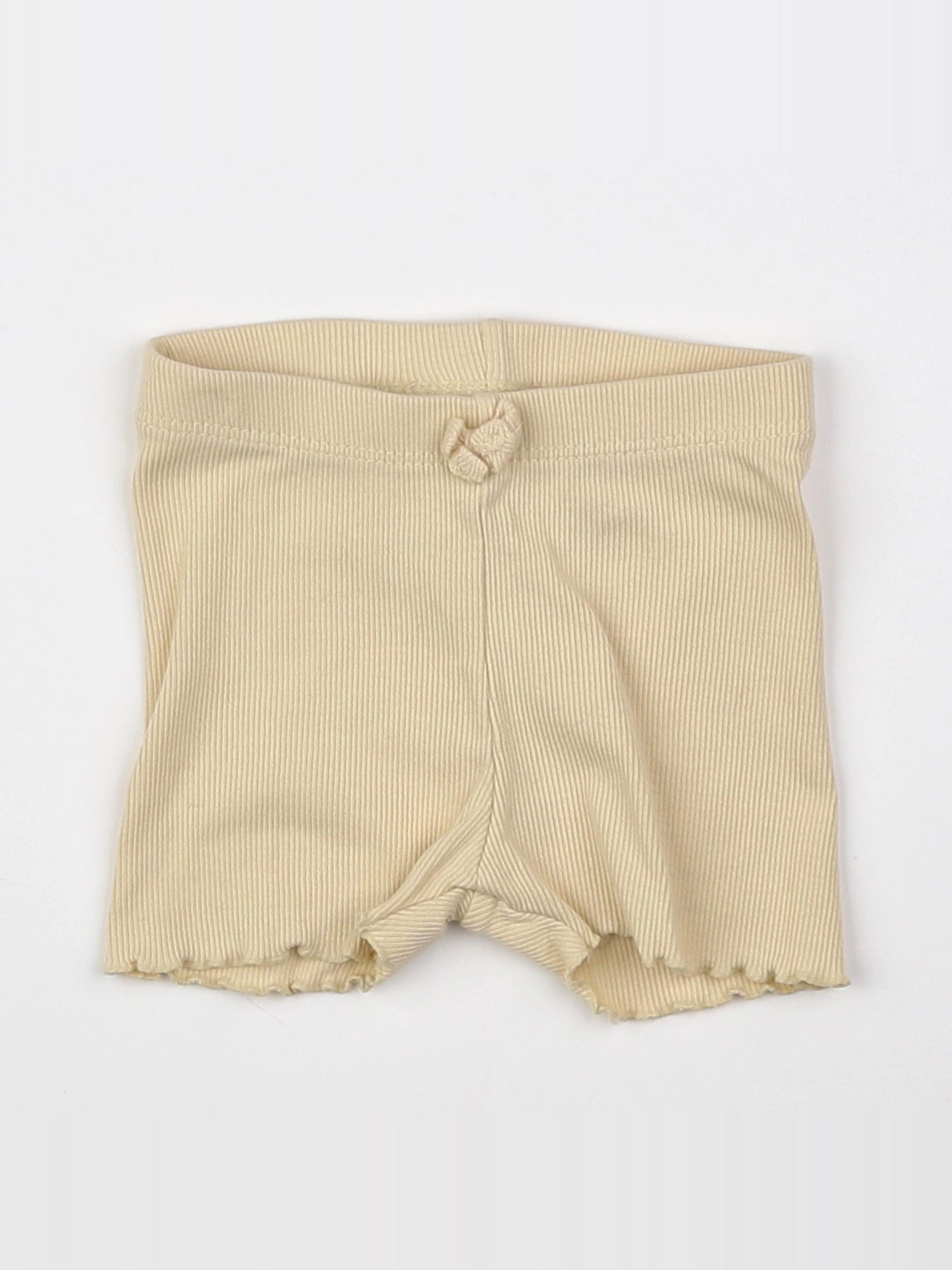 H&M - short beige - 3/6 mois