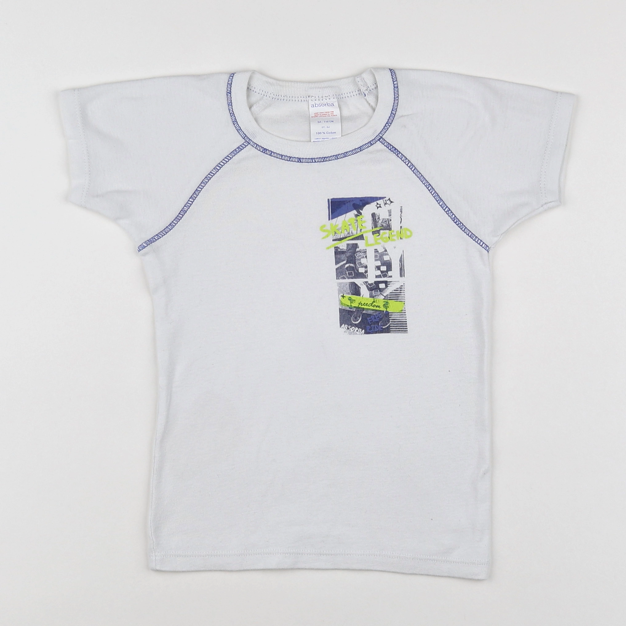 Absorba - maillot de corps blanc - 6 ans