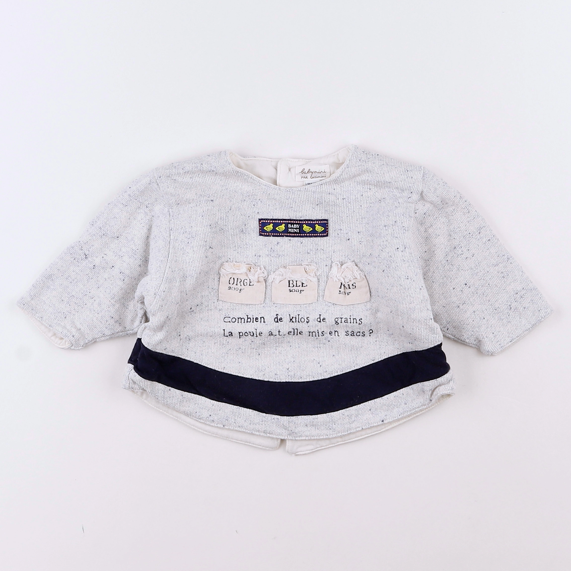 Catimini - sweat gris - 3 mois