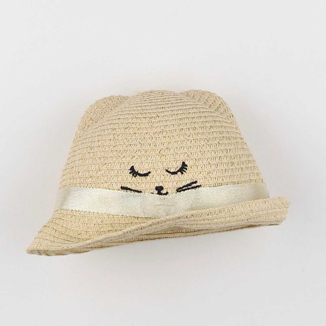 Vertbaudet - chapeau beige, or - 3/6 mois