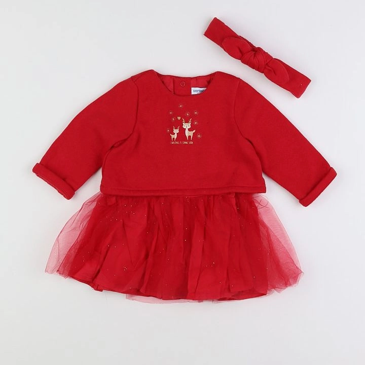 Vertbaudet - robe rouge - 6 mois